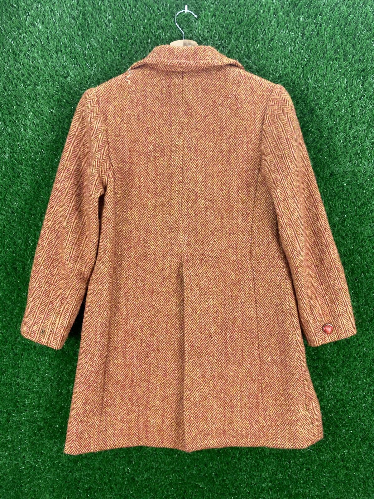 Harris Tweed × Vintage Vintage Harris Tweed Wool Long Coat Size XS / US 0-2 / IT 36-38 - 4 Thumbnail