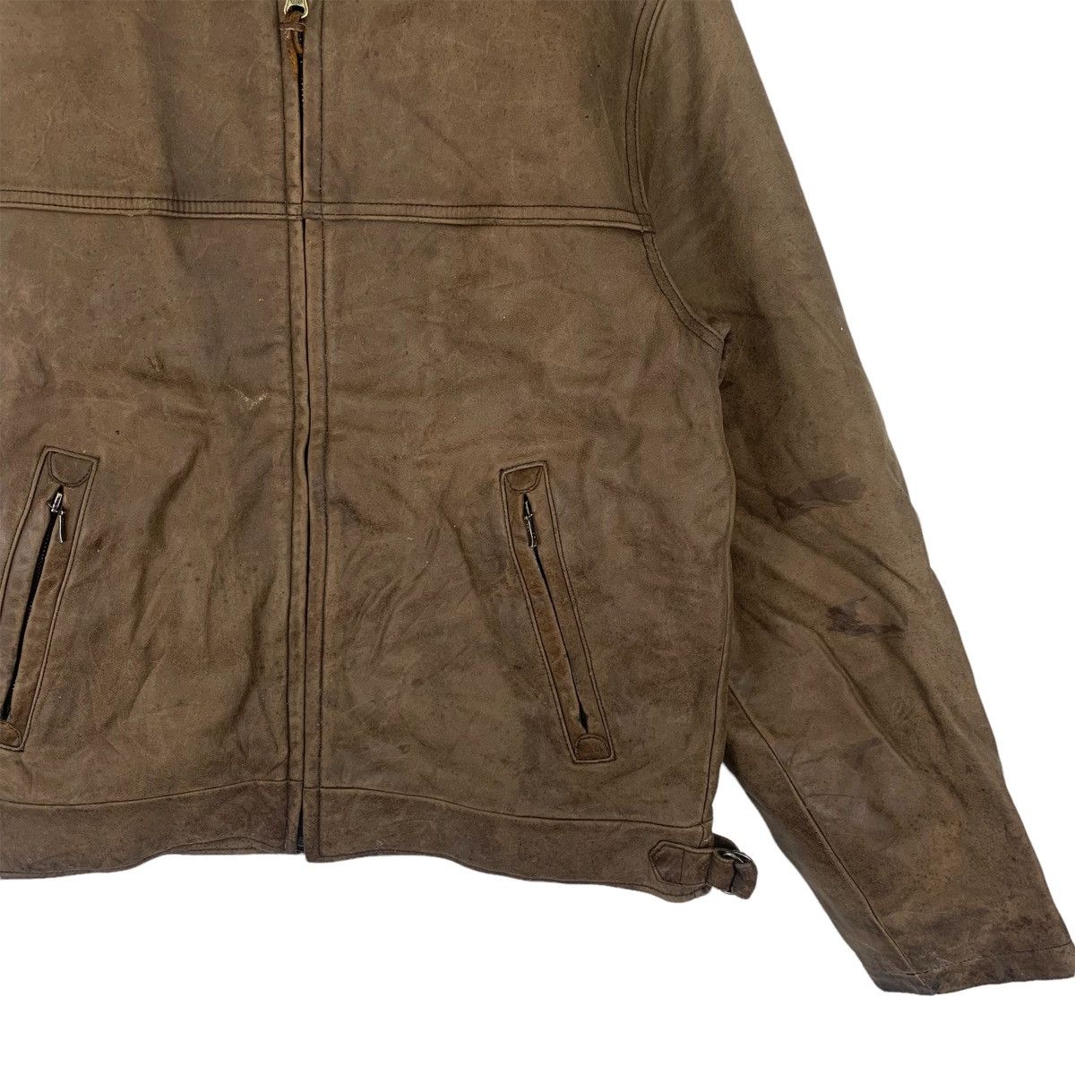 Tommy Hilfiger Vintage 90s Tommy Leather Jacket Size US L / EU 52-54 / 3 - 3 Thumbnail