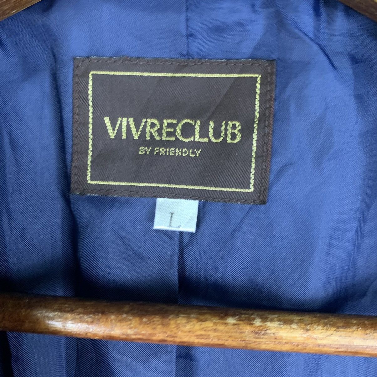 Japanese Brand Vivreclub Indigo Knit Blazer Coat Size US L / EU 52-54 / 3 - 7 Thumbnail