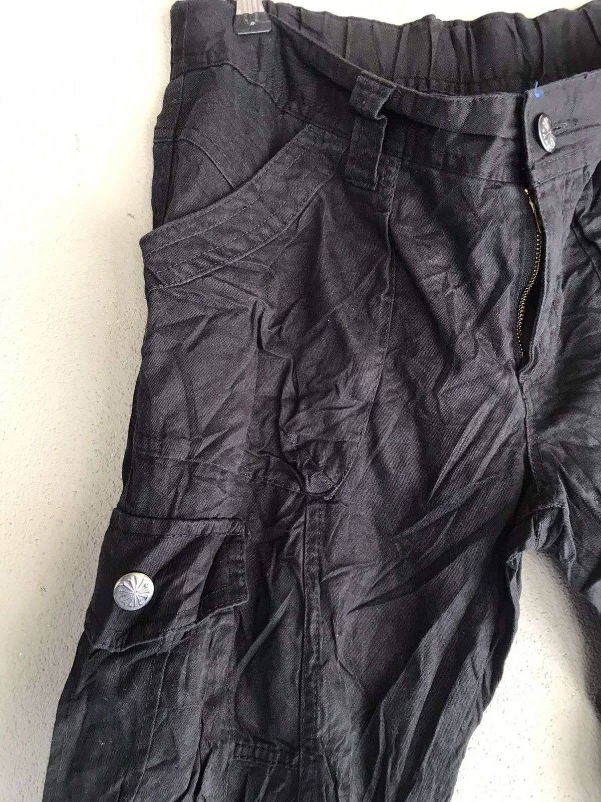 Designer × Japanese Brand × Seditionaries Japanese cargo drawstring punk pant button like chrome heart Size US 34 / EU 50 - 4 Thumbnail