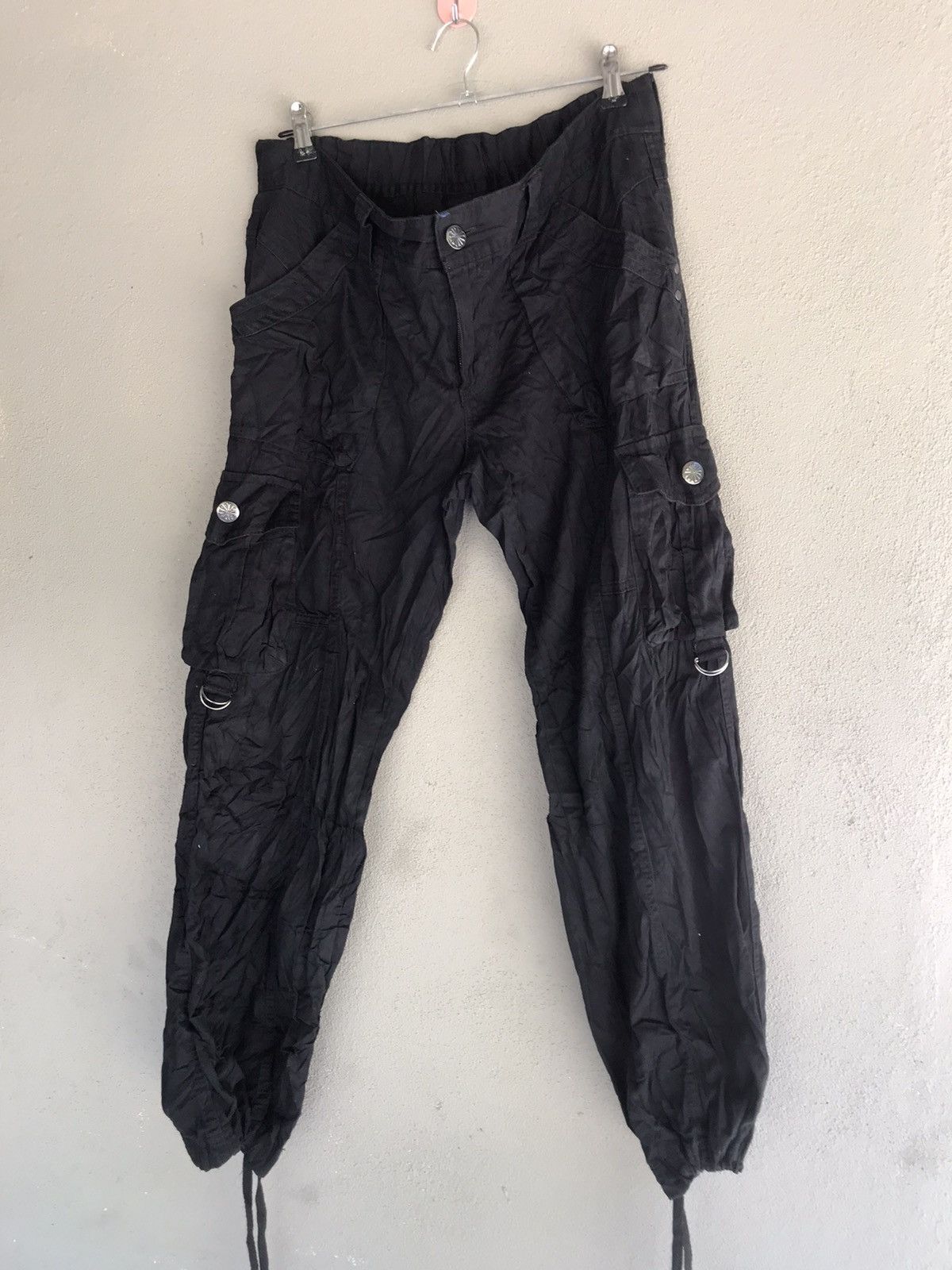 Designer × Japanese Brand × Seditionaries Japanese cargo drawstring punk pant button like chrome heart Size US 34 / EU 50 - 1 Thumbnail
