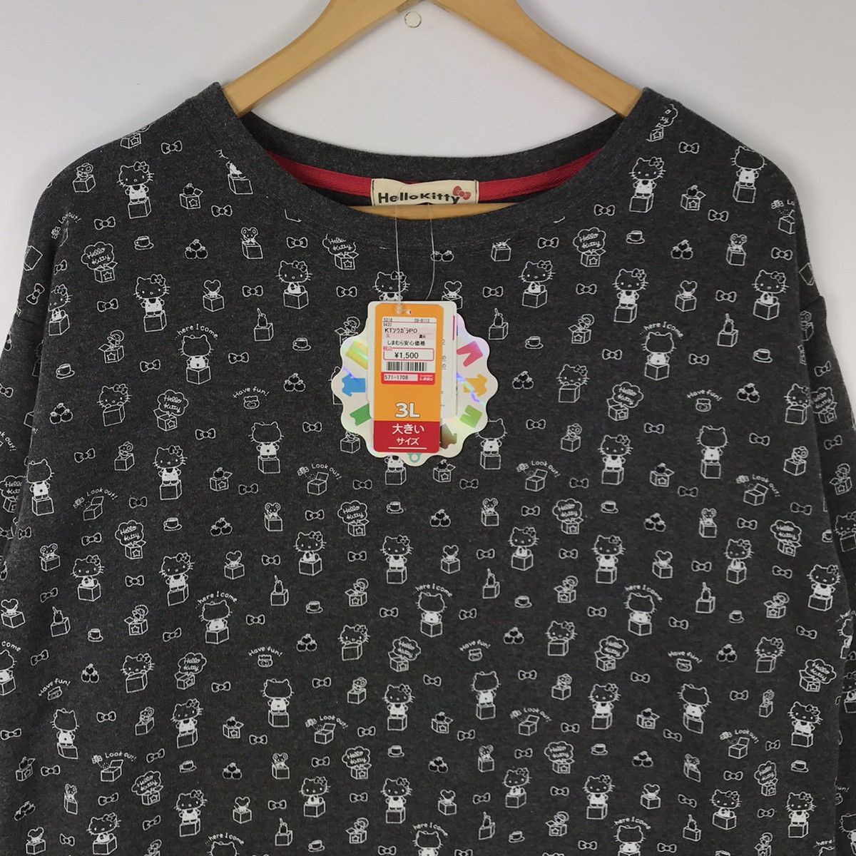 Japanese Brand Hello Kitty All Over Print Crewneck Size US L / EU 52-54 / 3 - 4 Thumbnail