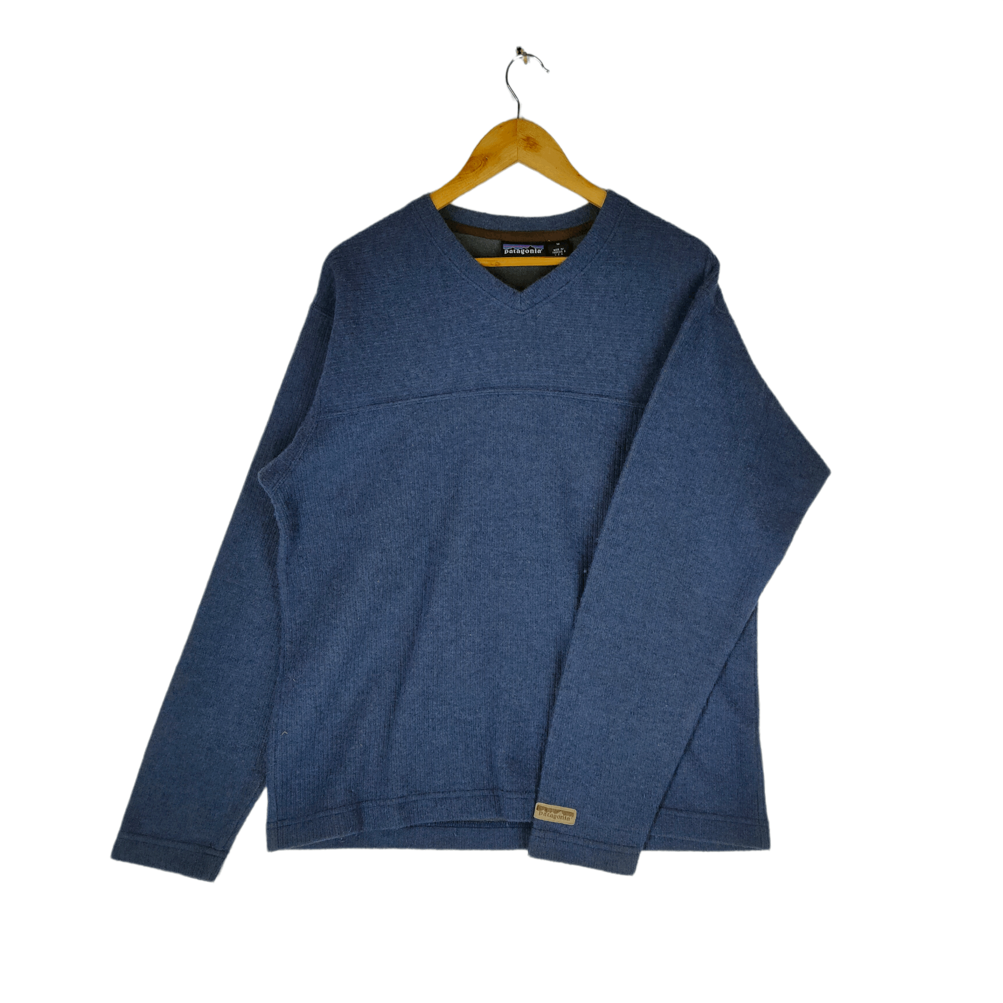 Patagonia Vintage PATAGONIA Plain Soft Fleece VNeck Sweatshirt Size US M / EU 48-50 / 2 - 1 Thumbnail