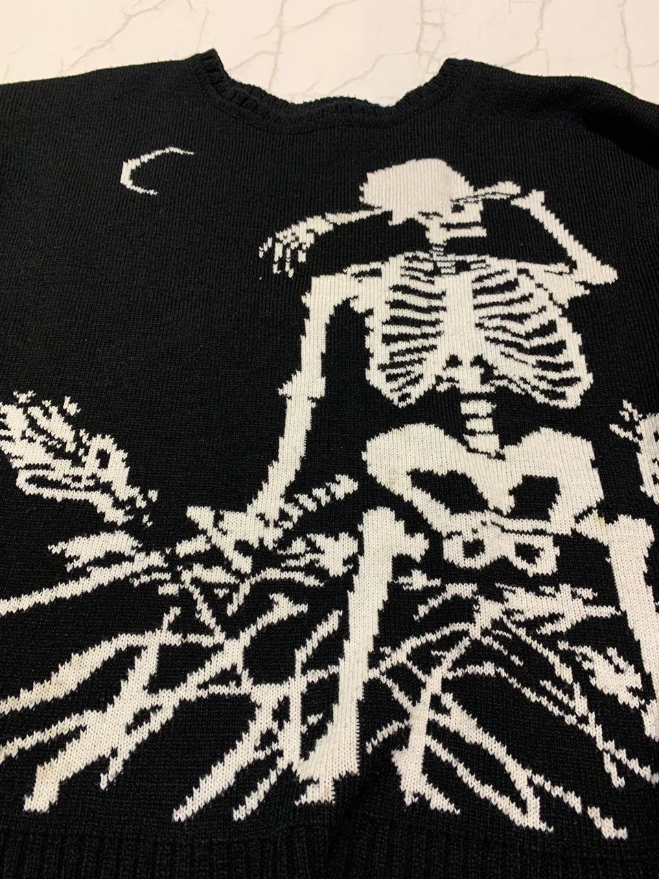 Vintage Kildfol Skeleton Black Knitwear Sweater Size US S / EU 44-46 / 1 - 4 Thumbnail