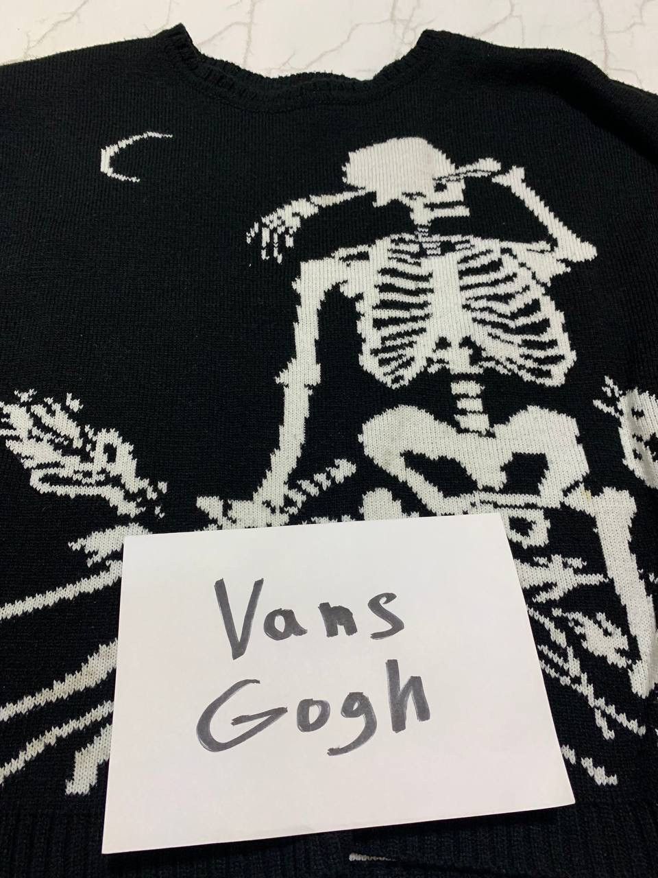 Vintage Kildfol Skeleton Black Knitwear Sweater Size US S / EU 44-46 / 1 - 5 Thumbnail