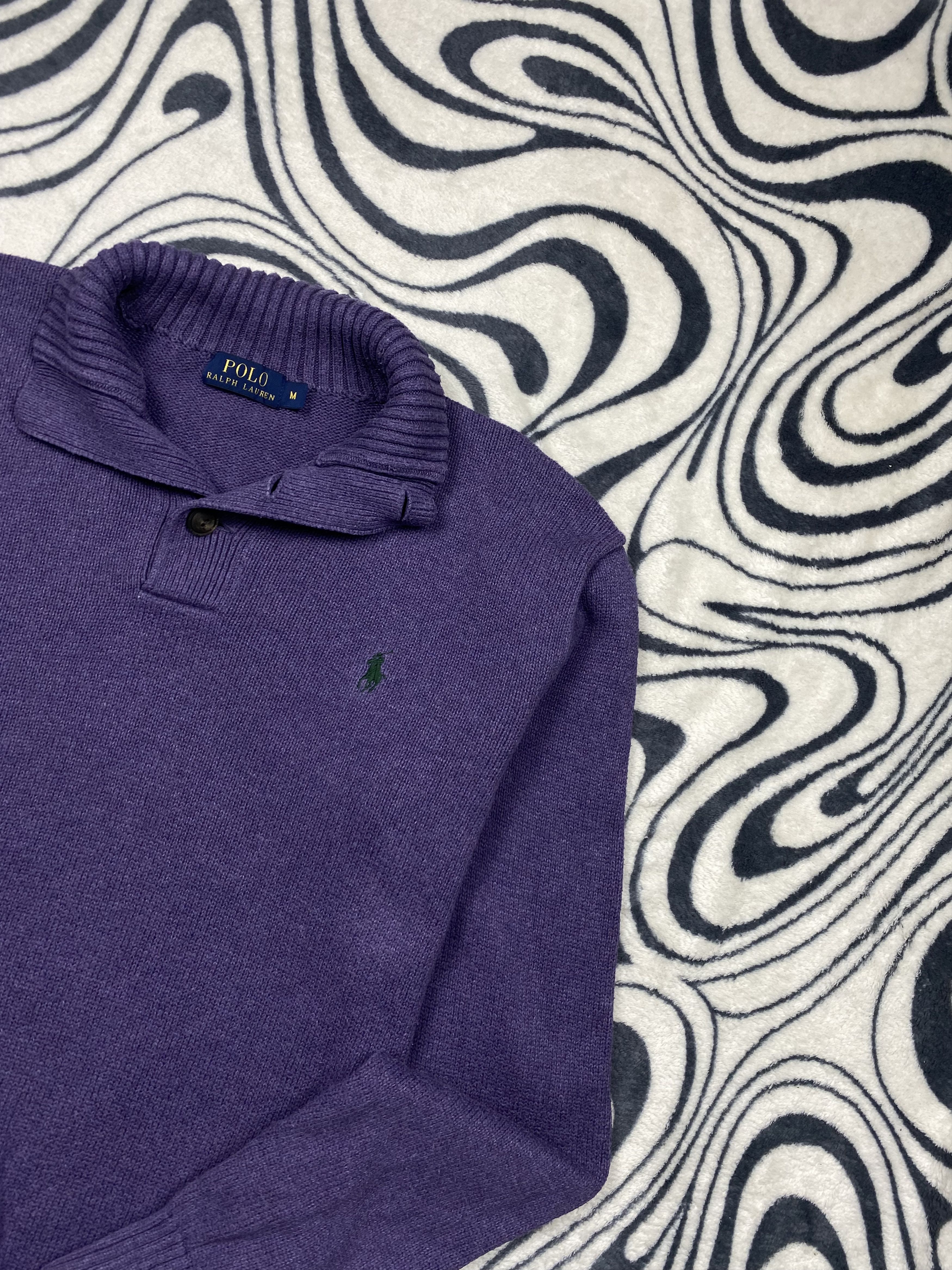 Polo Ralph Lauren × Ralph Lauren × Vintage Polo Ralph Lauren Mens Quarter Zip Sweater Size US M / EU 48-50 / 2 - 2 Thumbnail