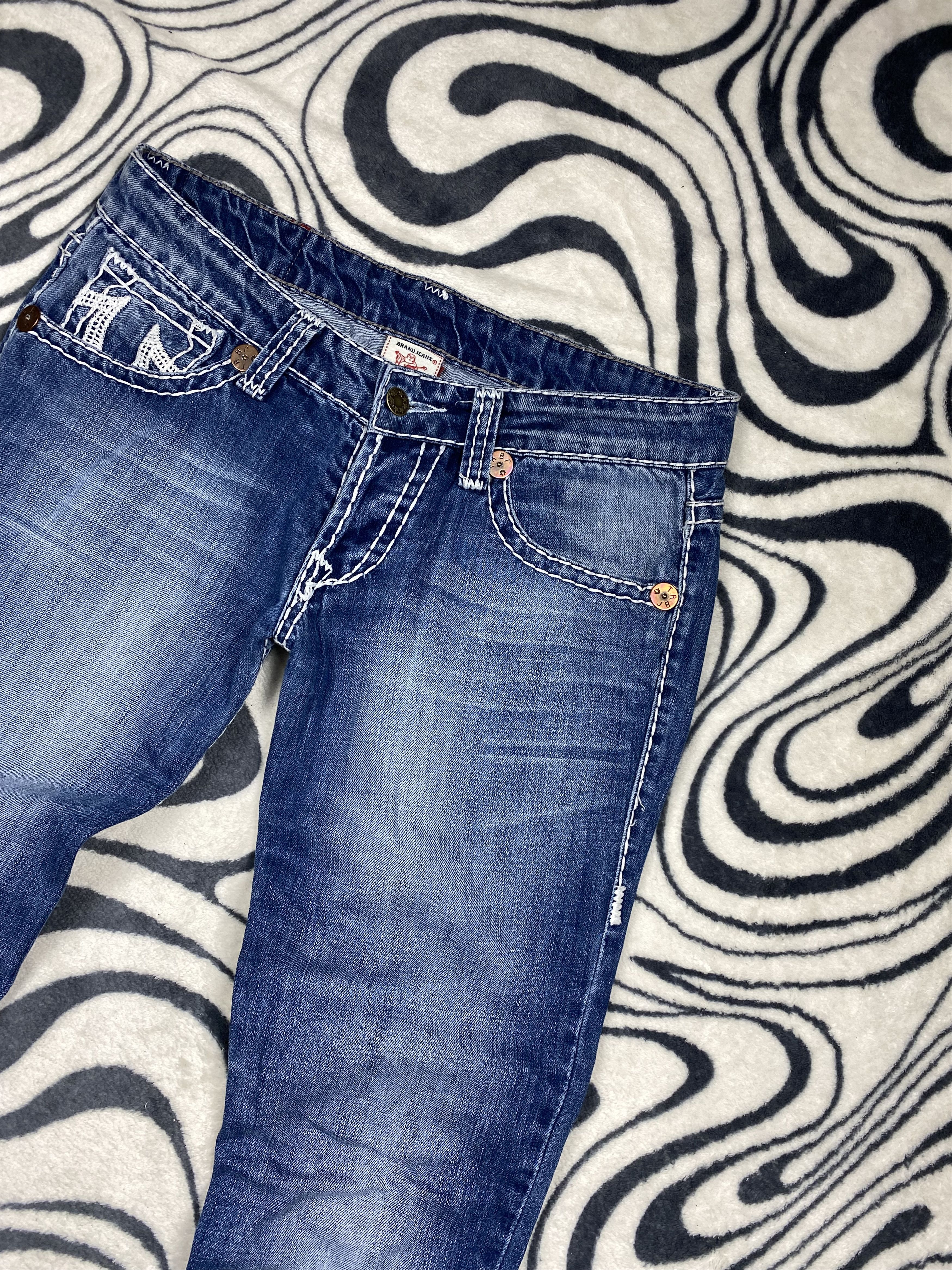 True Religion × Vintage True Religion WMNS Denim Pants Jeans Size 31" - 6 Thumbnail