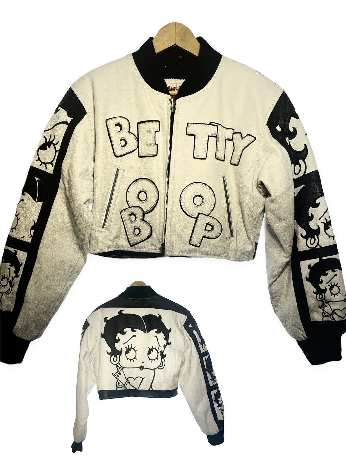 Excelled Womens Betty Boop Leather Jacket | Grailed