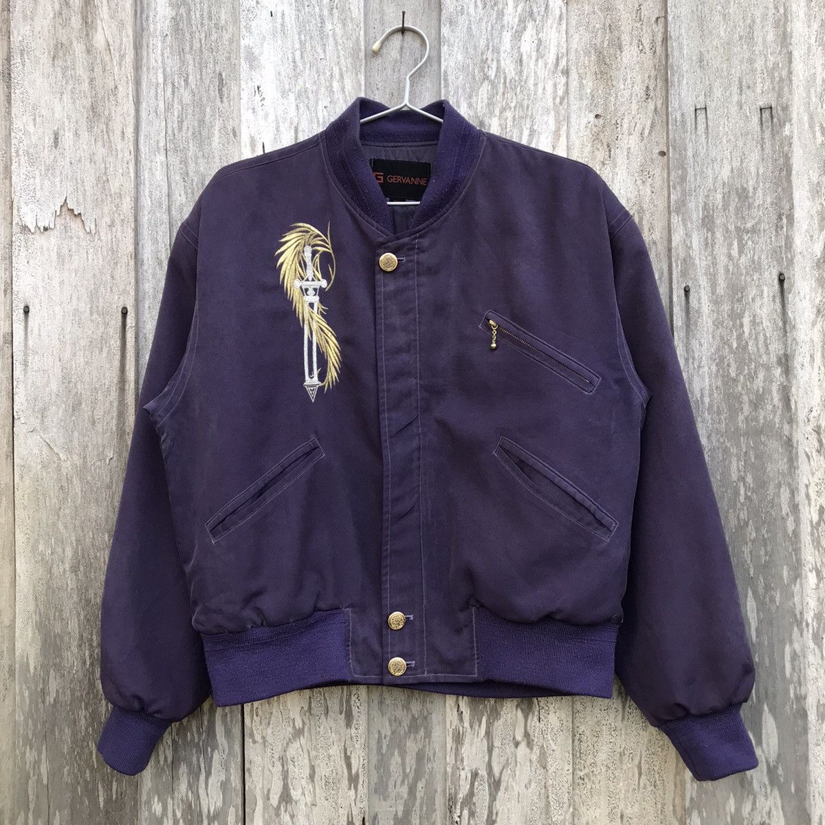 Designer × Japanese Brand Vintage Gervanne Quilted Jacket Artistic Phoenix Embroidery Size US L / EU 52-54 / 3 - 2 Thumbnail