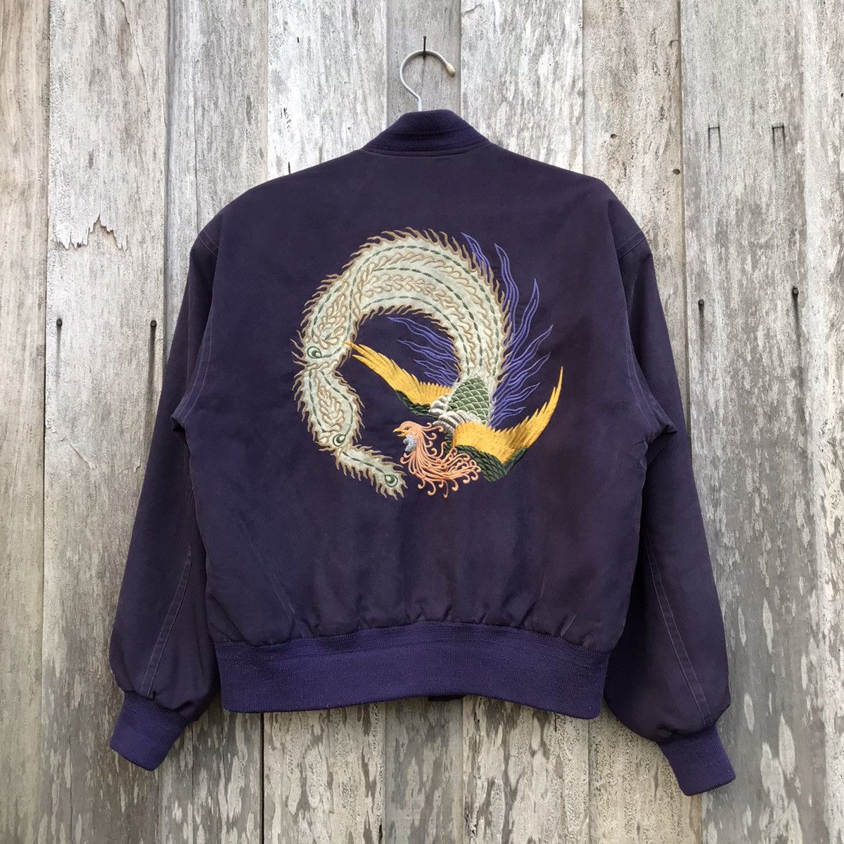 Designer × Japanese Brand Vintage Gervanne Quilted Jacket Artistic Phoenix Embroidery Size US L / EU 52-54 / 3 - 1 Thumbnail