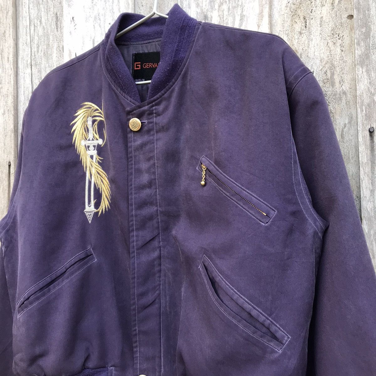 Designer × Japanese Brand Vintage Gervanne Quilted Jacket Artistic Phoenix Embroidery Size US L / EU 52-54 / 3 - 4 Thumbnail