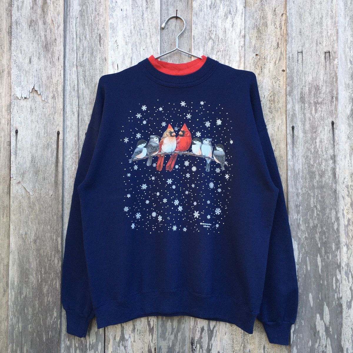 Hanes × Vintage Vintage Hanes Animated Bird In Snow Crewneck Sweatshirt Size US XL / EU 56 / 4 - 1 Thumbnail
