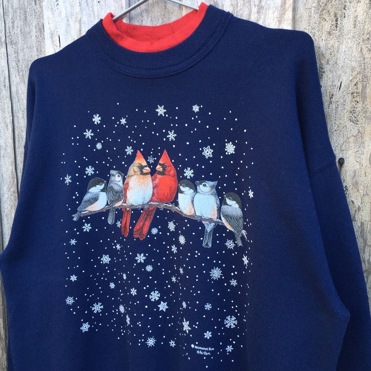 Hanes × Vintage Vintage Hanes Animated Bird In Snow Crewneck Sweatshirt Size US XL / EU 56 / 4 - 3 Thumbnail