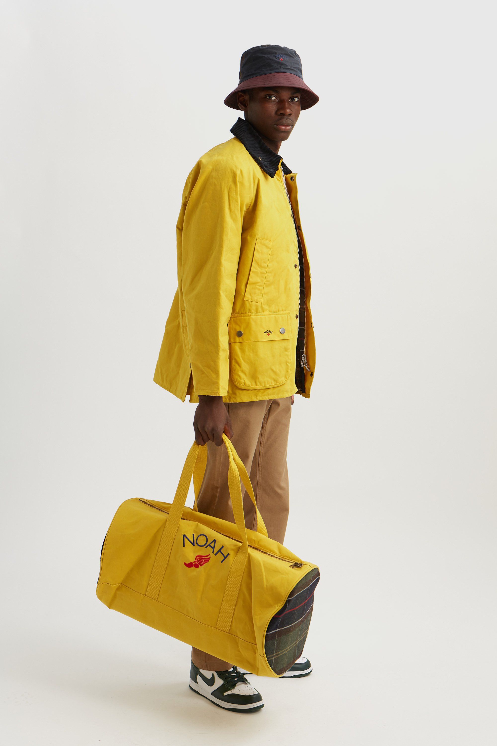 Barbour Noah Barbour X Noah Yellow Holdall Duffle Luggage Bag Grailed