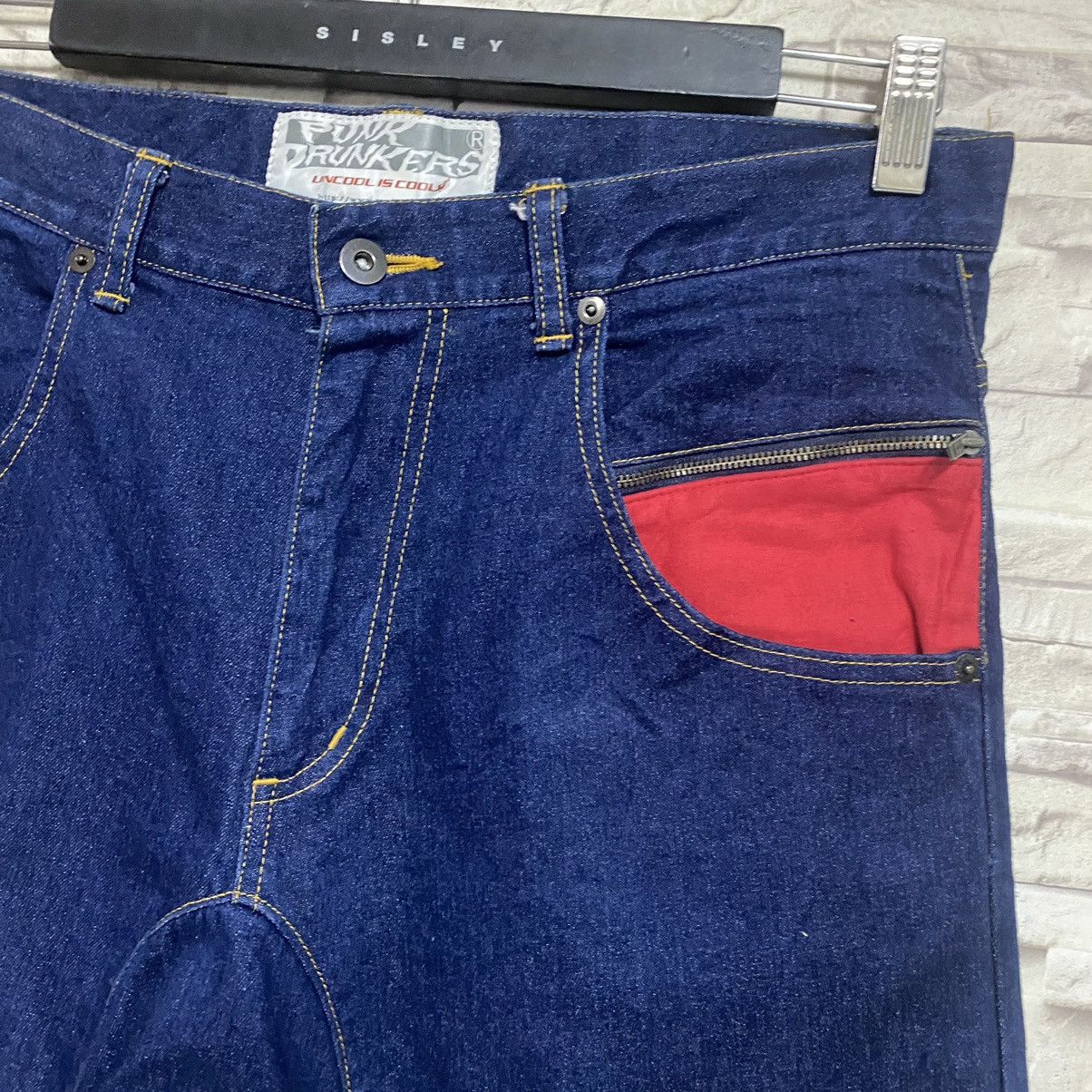 Japanese Brand PUNK DRUNKER JAPAN Denim Uncool is Cool Pants Size US 32 / EU 48 - 7 Thumbnail
