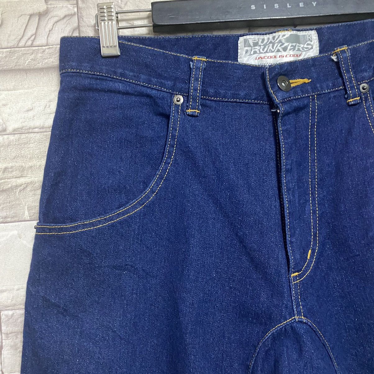 Japanese Brand PUNK DRUNKER JAPAN Denim Uncool is Cool Pants Size US 32 / EU 48 - 6 Thumbnail