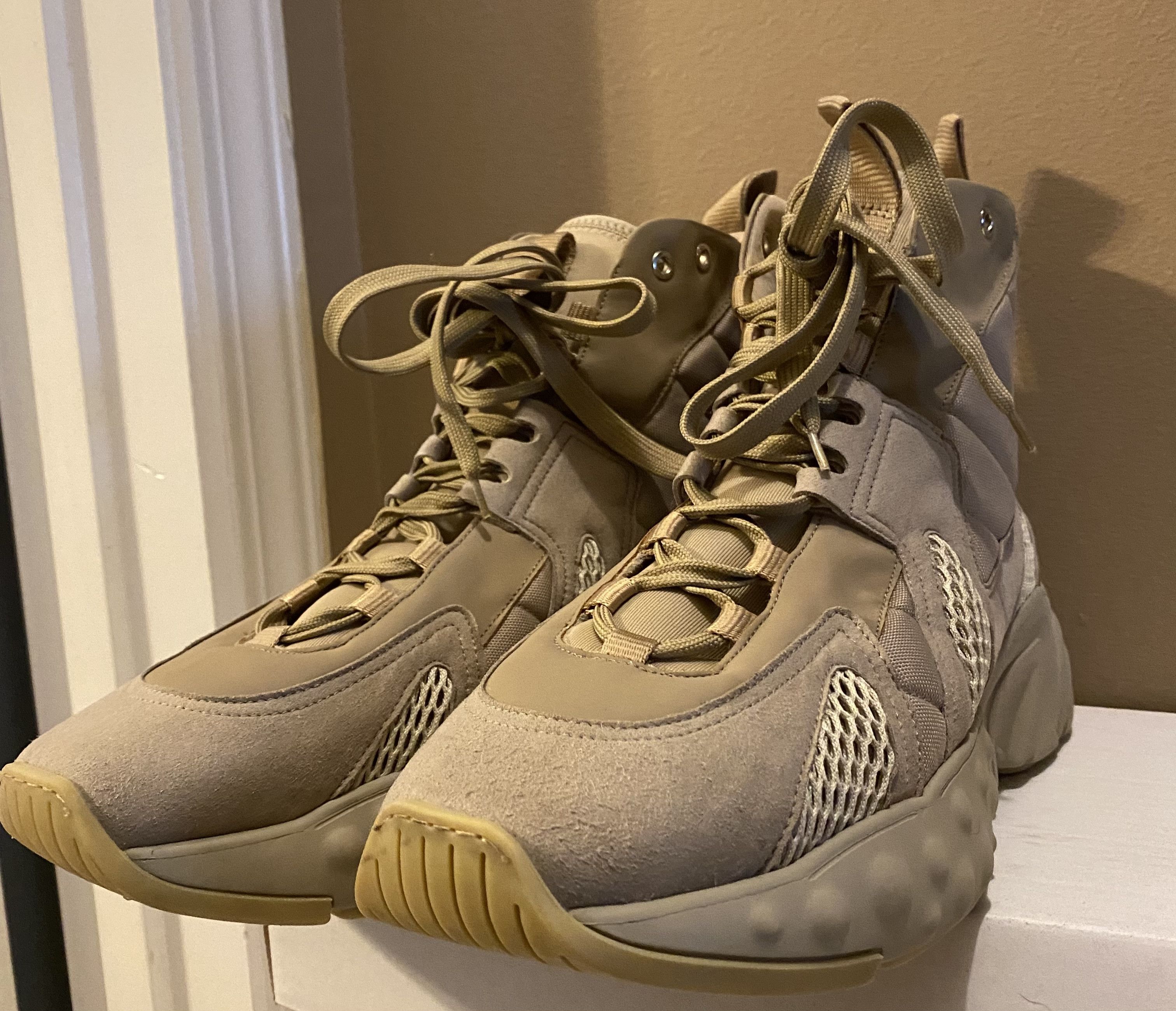 Acne Studios RARE Sami Beige Hi-Top Sneakers Boots Size 11 950 1050 Size US 11 / EU 44 - 2 Thumbnail