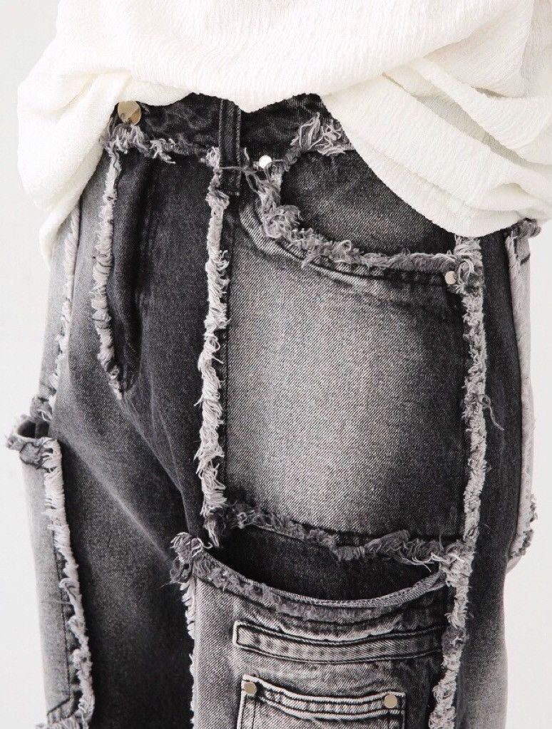 Japanese Brand Retro punk distressed frayed jeans pants Size US 32 / EU 48 - 4 Thumbnail