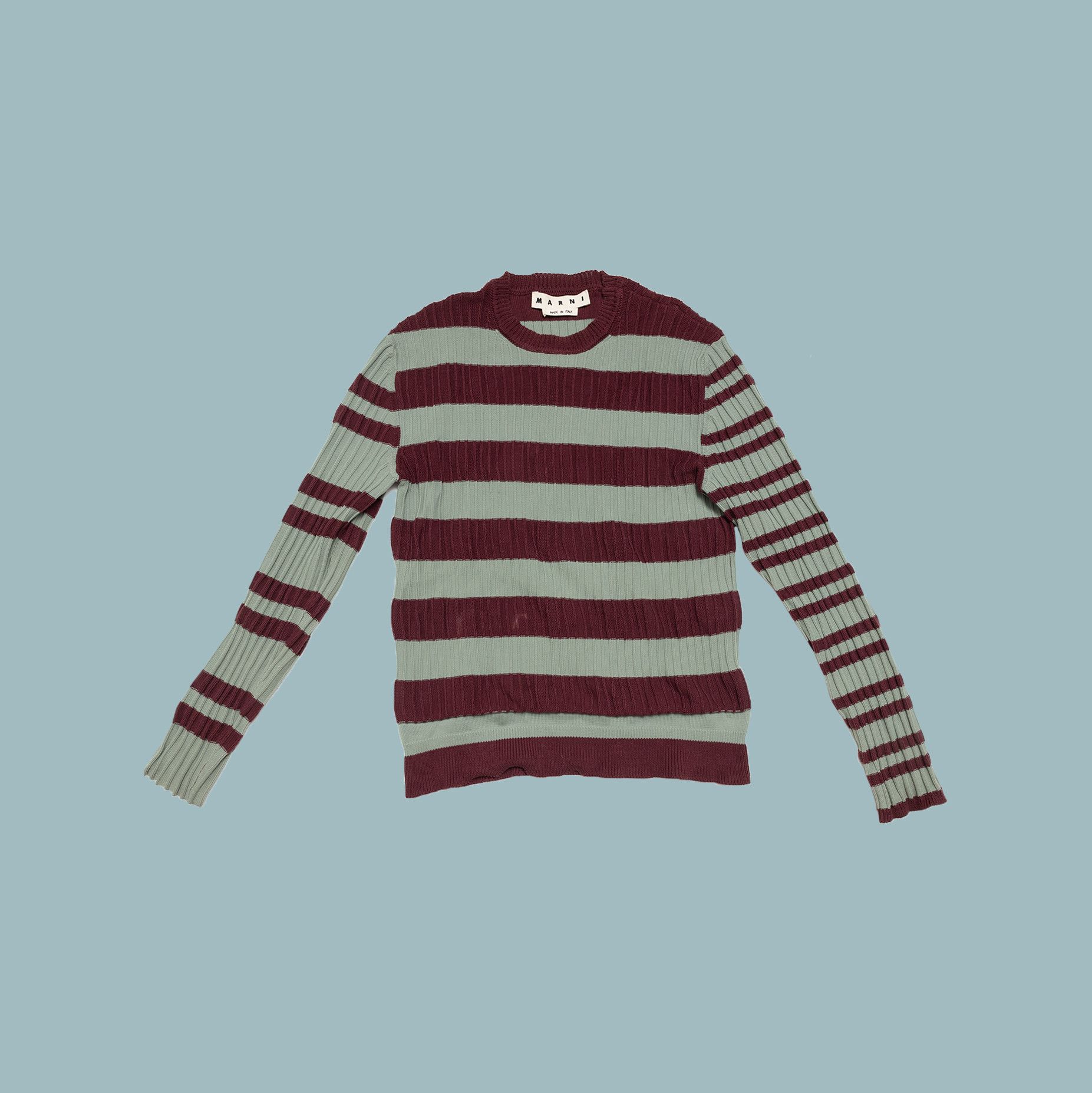 Marni MARNI SS19 Striped Ribbed Knit Sweater LIKE NEW small defect Size US M / EU 48-50 / 2 - 1 Thumbnail