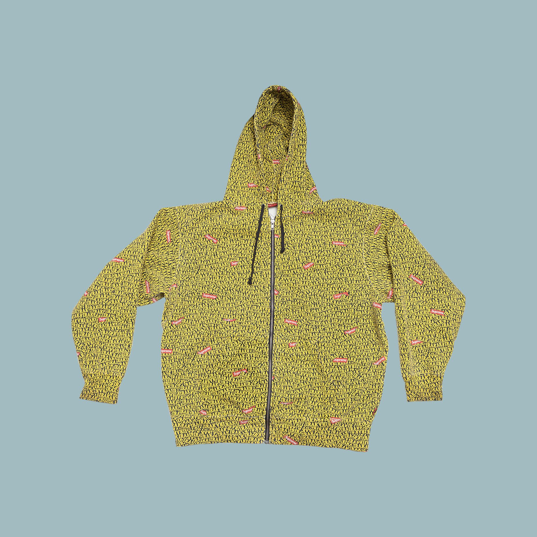 Supreme SUPREME / IRAK Zip Up Hooded Sweatshirt Yellow FW22 | Grailed