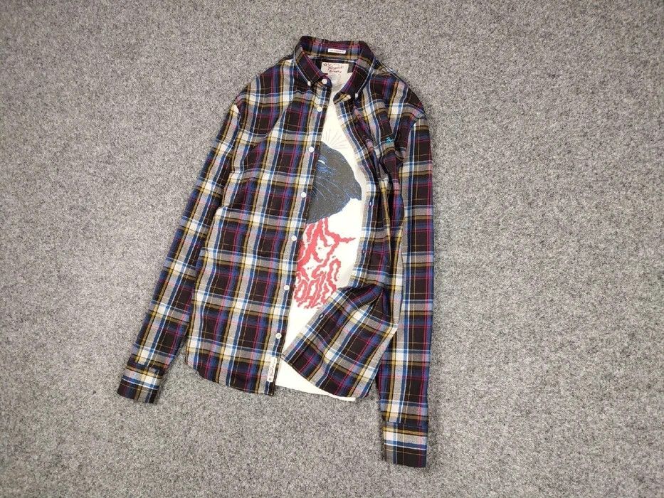 Flannel Vintage Flannel Shirt Plaid Checkered Travis Scott Style Size US XL / EU 56 / 4 - 4 Thumbnail