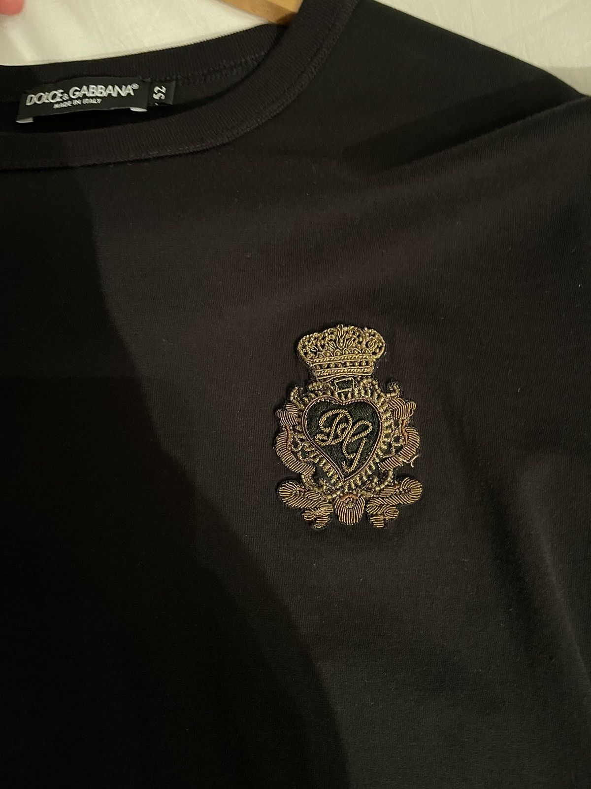 Dolce & Gabbana Dolce & Gabbana Embroidered Motif black T-Shirt Size US L / EU 52-54 / 3 - 3 Thumbnail