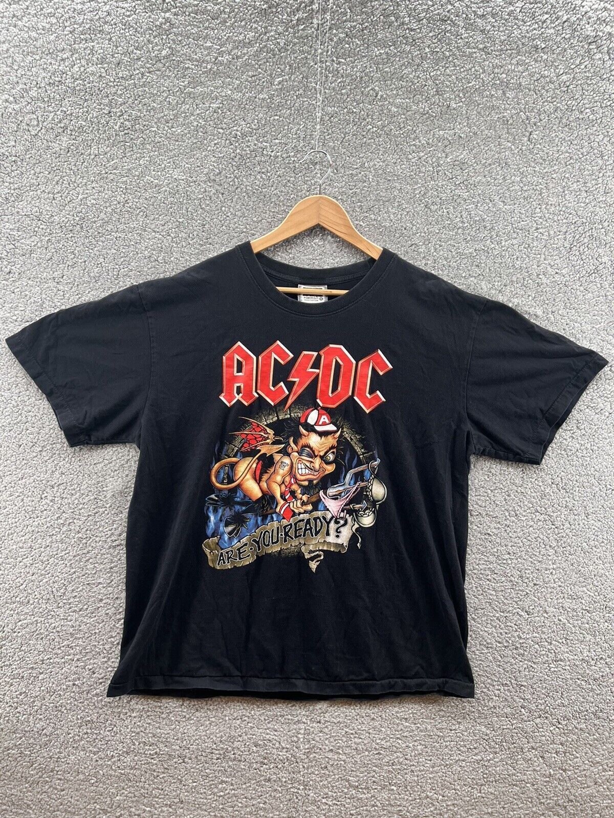 The Roxx AC/DC Are You Ready? Single Stitch Black Vintage T