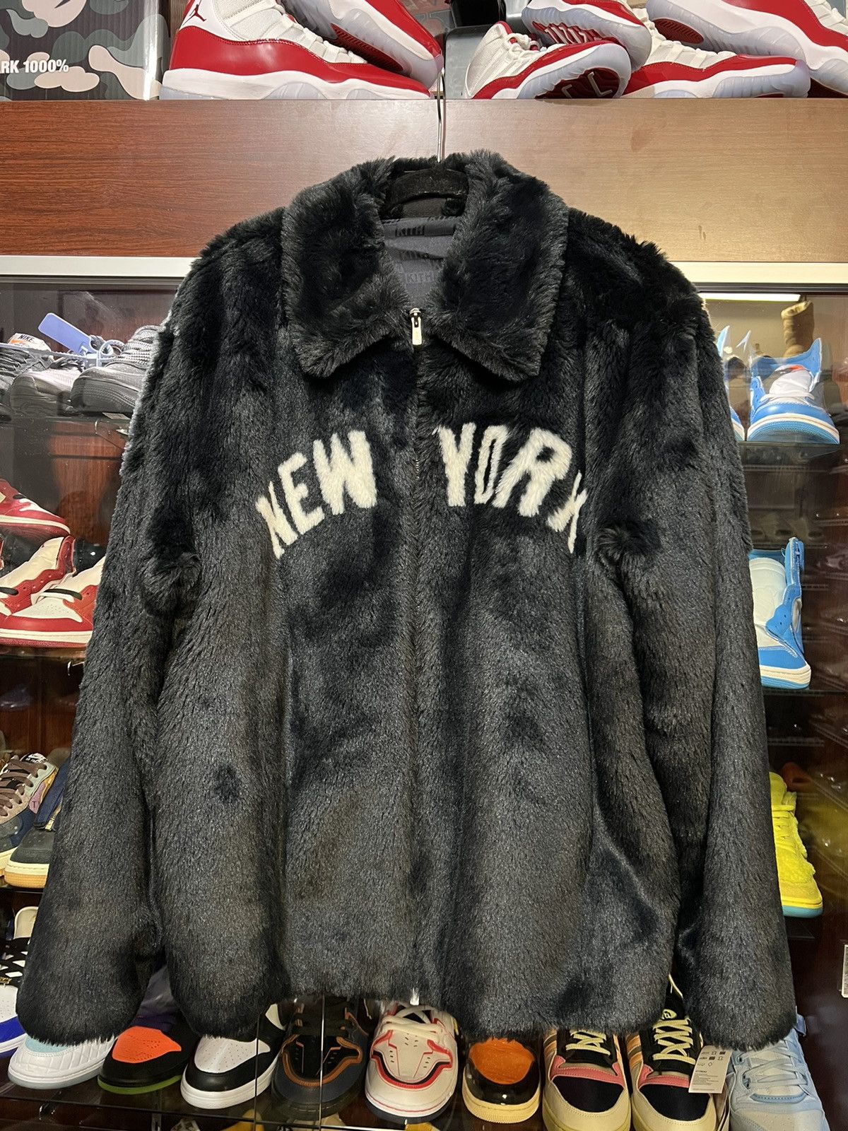 Kith Kith for MLB New York Yankees Faux Fur Coaches Jacket size L | Grailed