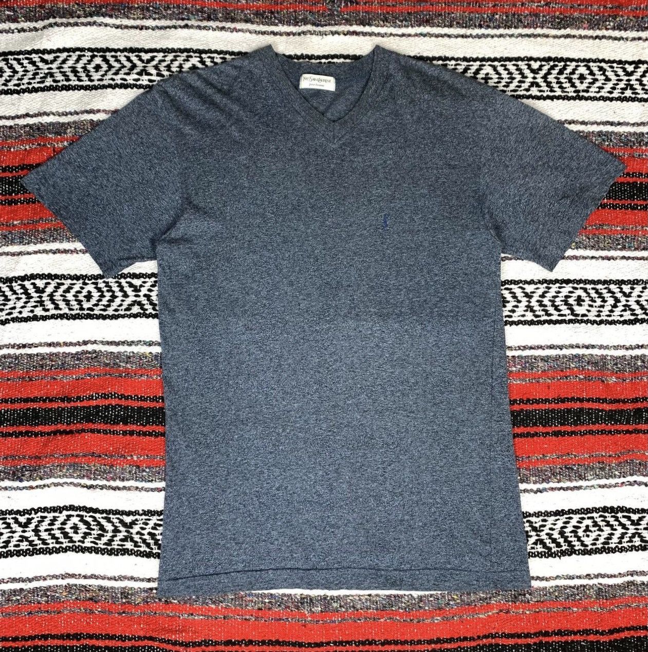 Yves Saint Laurent Vintage Yves Saint Lauren Shirt VNeck YSL Luxury Size US S / EU 44-46 / 1 - 1 Thumbnail