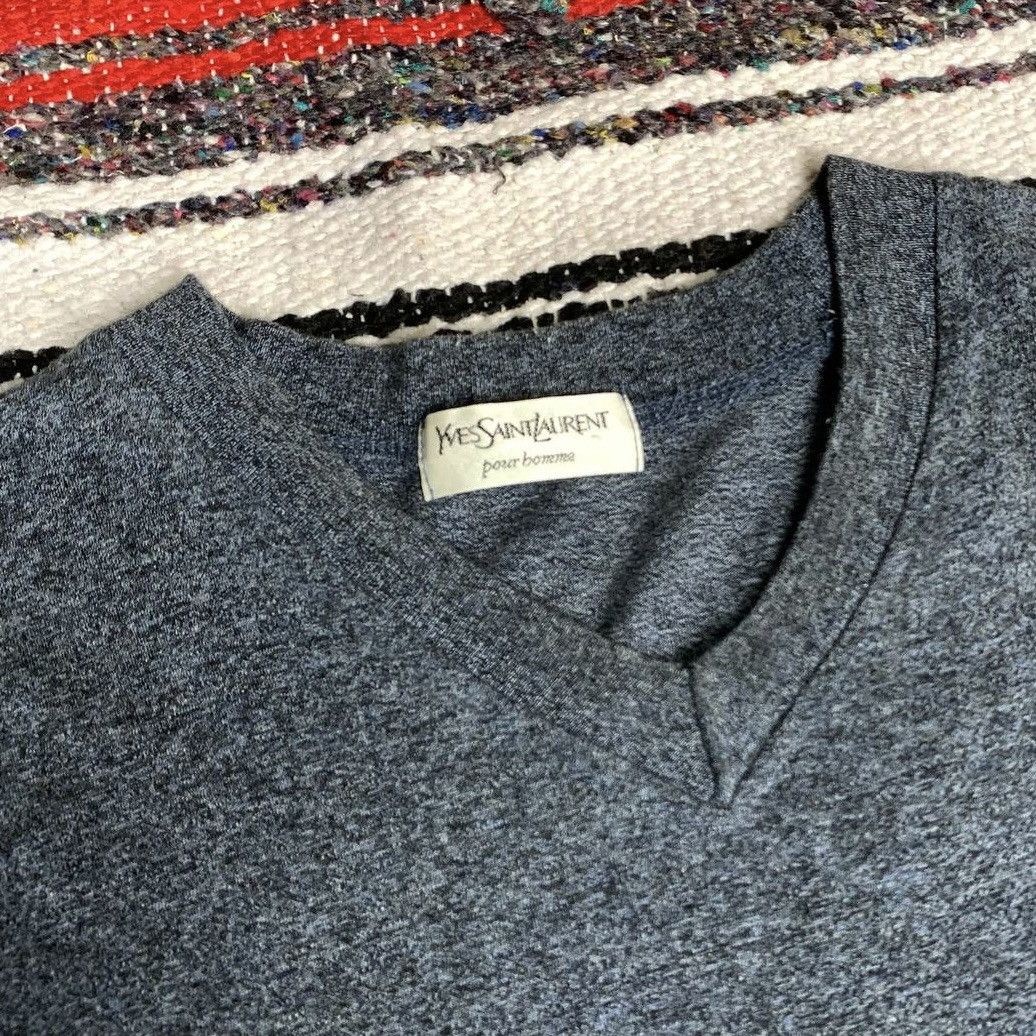 Yves Saint Laurent Vintage Yves Saint Lauren Shirt VNeck YSL Luxury Size US S / EU 44-46 / 1 - 6 Thumbnail