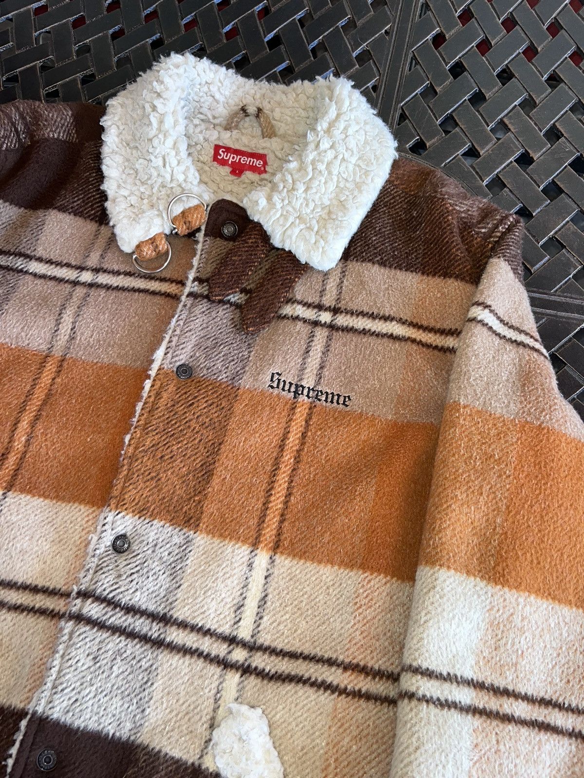Supreme Supreme Plaid Shearling Bomber 2017 Size US L / EU 52-54 / 3 - 2 Thumbnail
