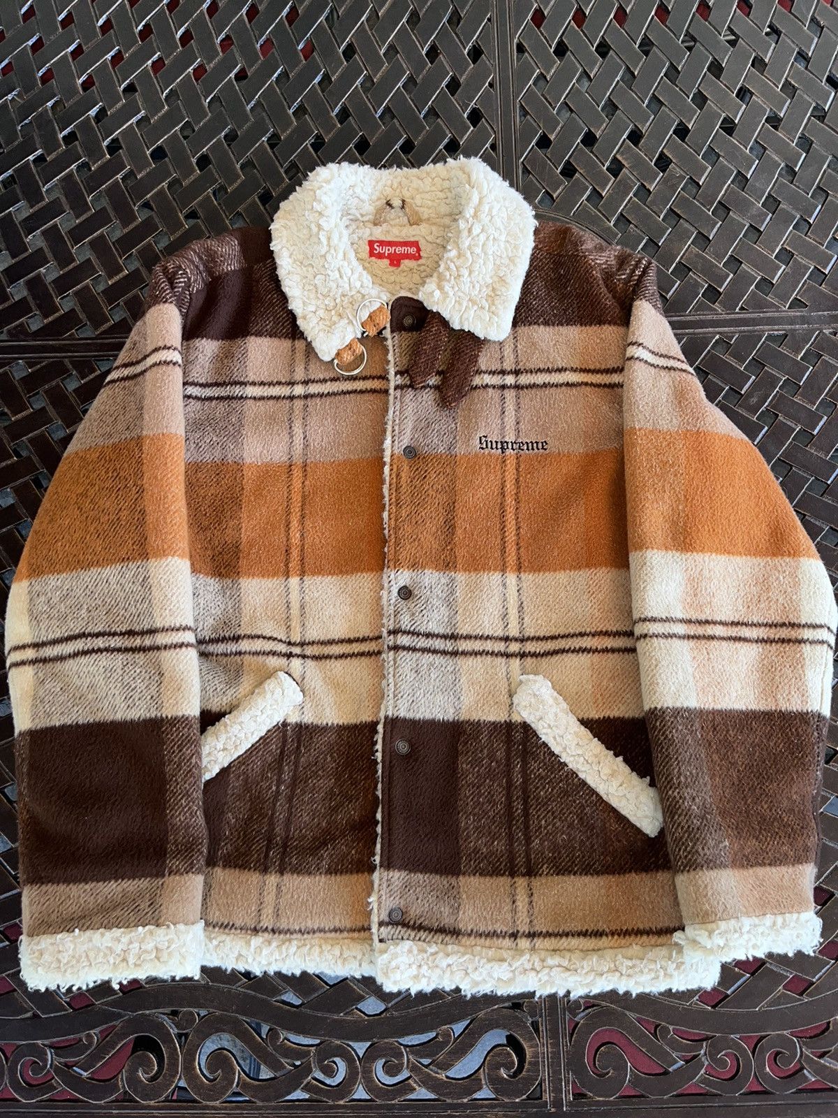 Supreme Plaid Shearling Bomber 2017