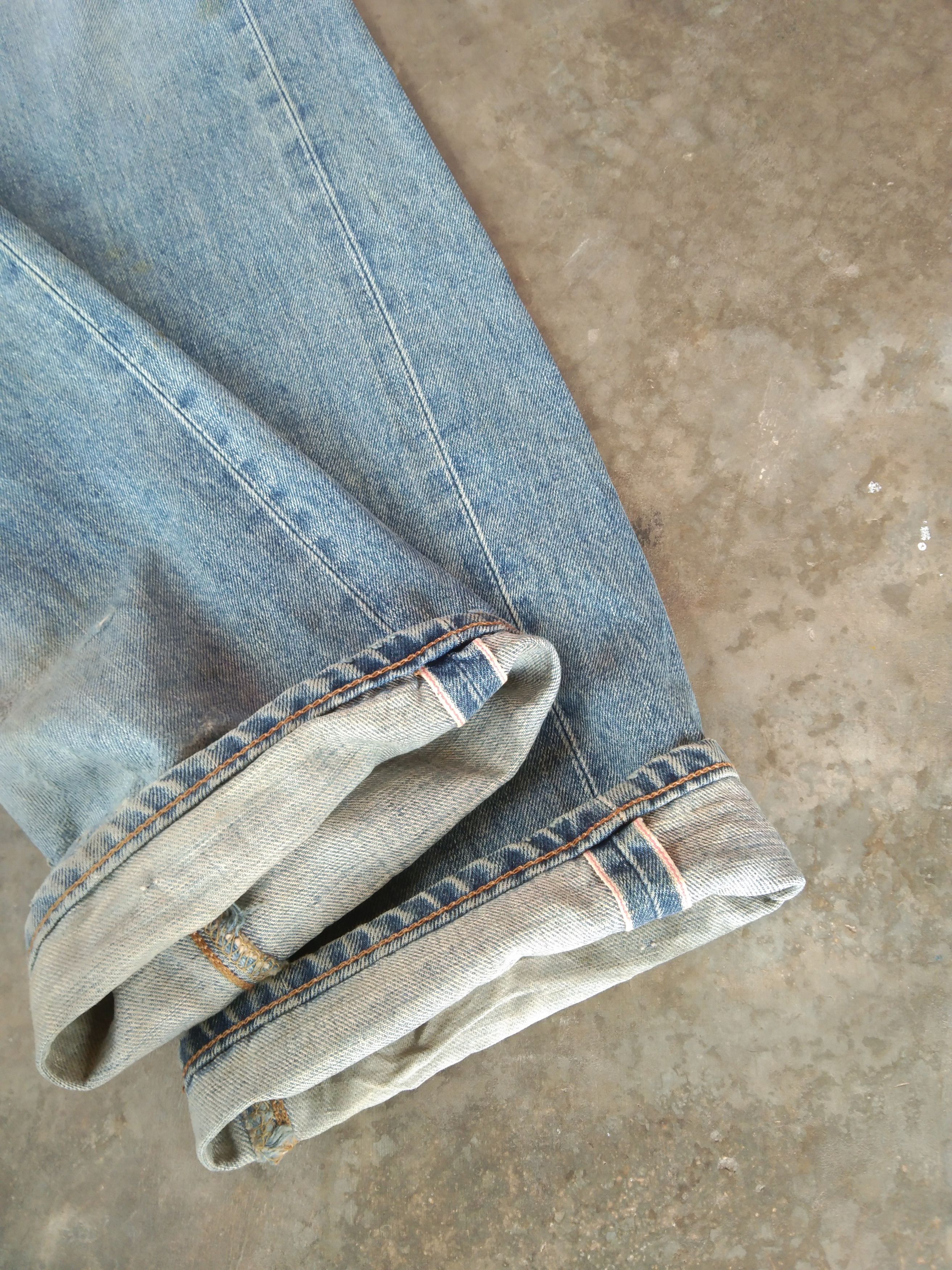 Japanese Brand × Jean × Vintage 90s Vintage Distressed Edwin Selvedge Redline Jeans 29x34 Size US 29 - 5 Thumbnail