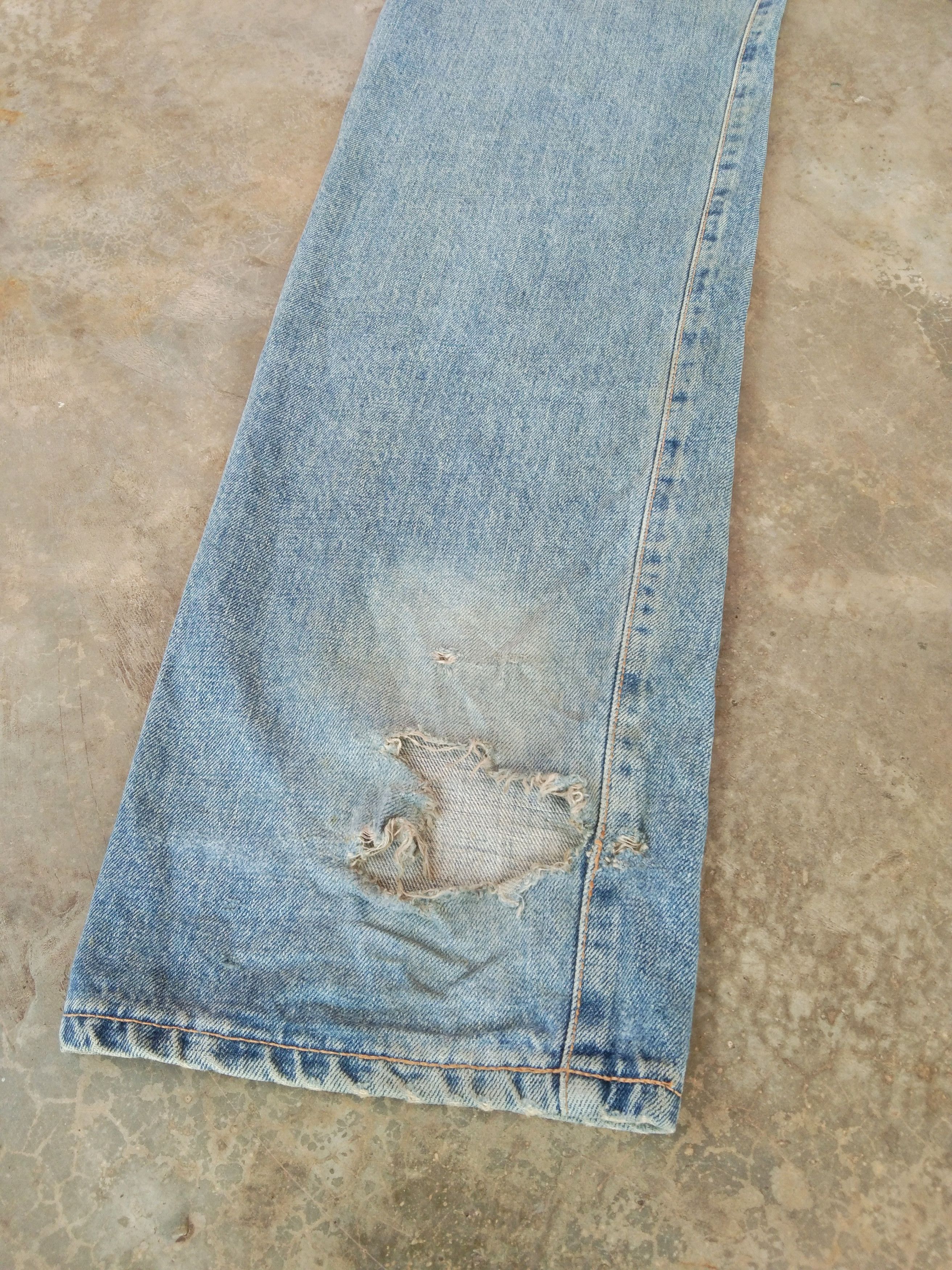 Japanese Brand × Jean × Vintage 90s Vintage Distressed Edwin Selvedge Redline Jeans 29x34 Size US 29 - 3 Thumbnail
