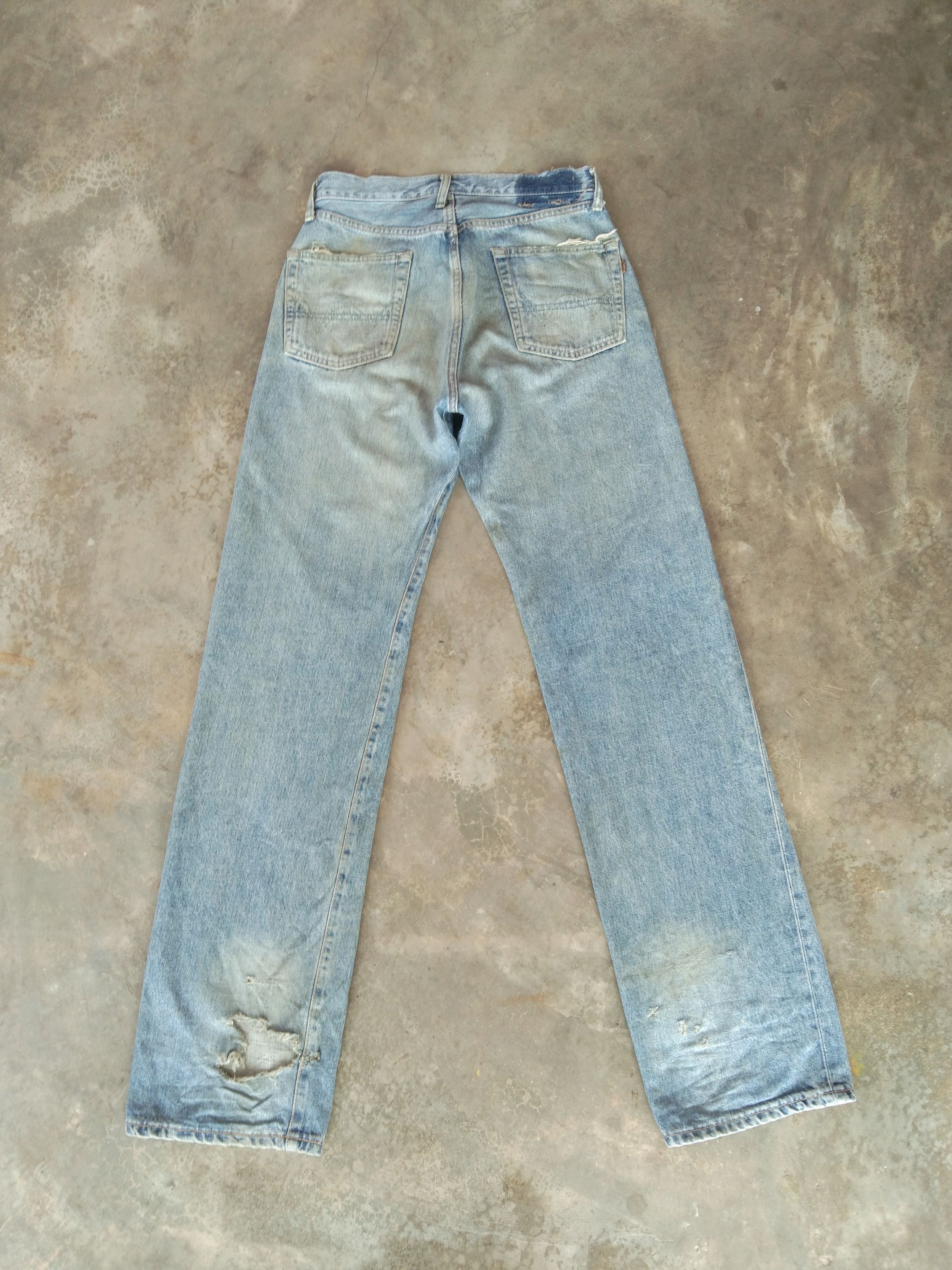 Japanese Brand × Jean × Vintage 90s Vintage Distressed Edwin Selvedge Redline Jeans 29x34 Size US 29 - 2 Thumbnail