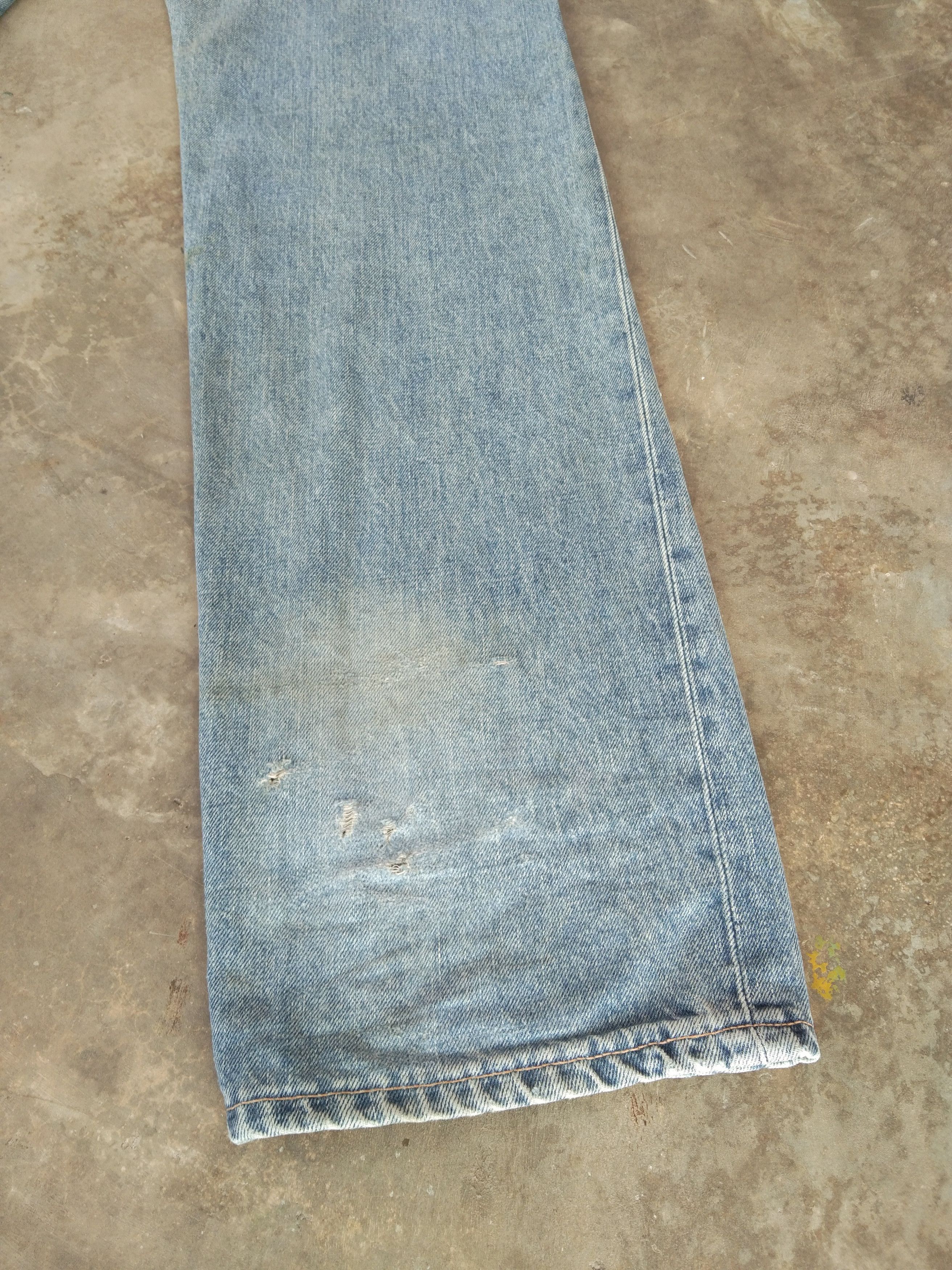 Japanese Brand × Jean × Vintage 90s Vintage Distressed Edwin Selvedge Redline Jeans 29x34 Size US 29 - 4 Thumbnail