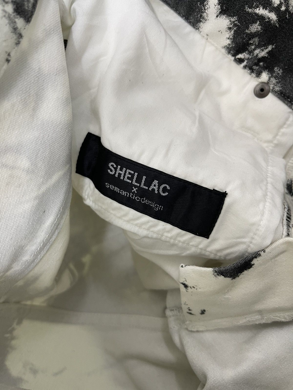 Japanese Brand Washed Jeans Semantic Design x Shellac Skinny Stretch 2🟦 Size US 30 / EU 46 - 12 Thumbnail