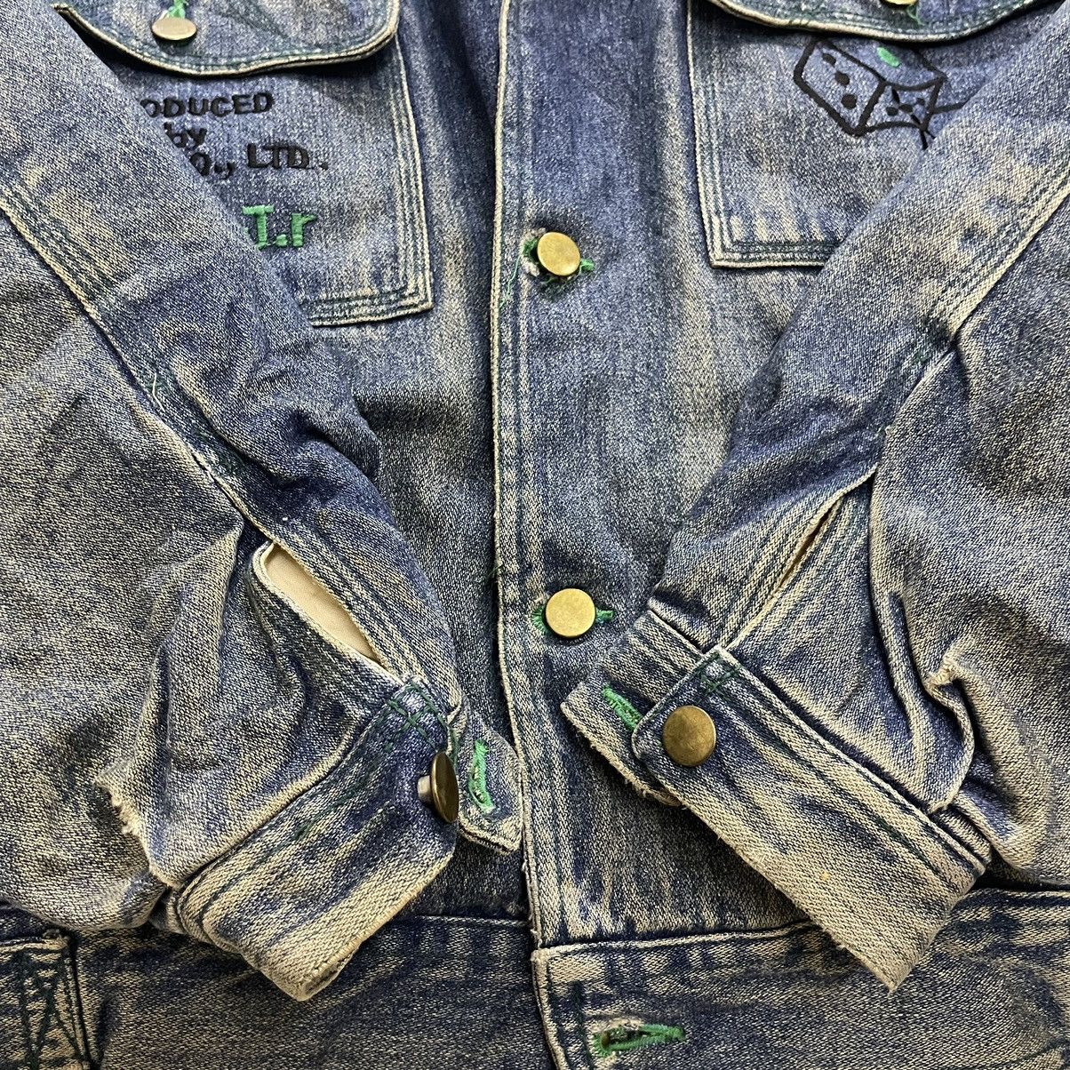 Hysteric Glamour × Japanese Brand × Vintage 💥80s Pazzo Jeans Japanese Denim Bomber Jacket Size US M / EU 48-50 / 2 - 11 Thumbnail