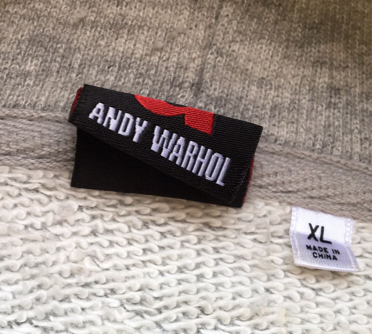Andy Warhol ANDY WARHOL Big Logo Hoodie Gray Sweatshirt Size US L / EU 52-54 / 3 - 6 Thumbnail