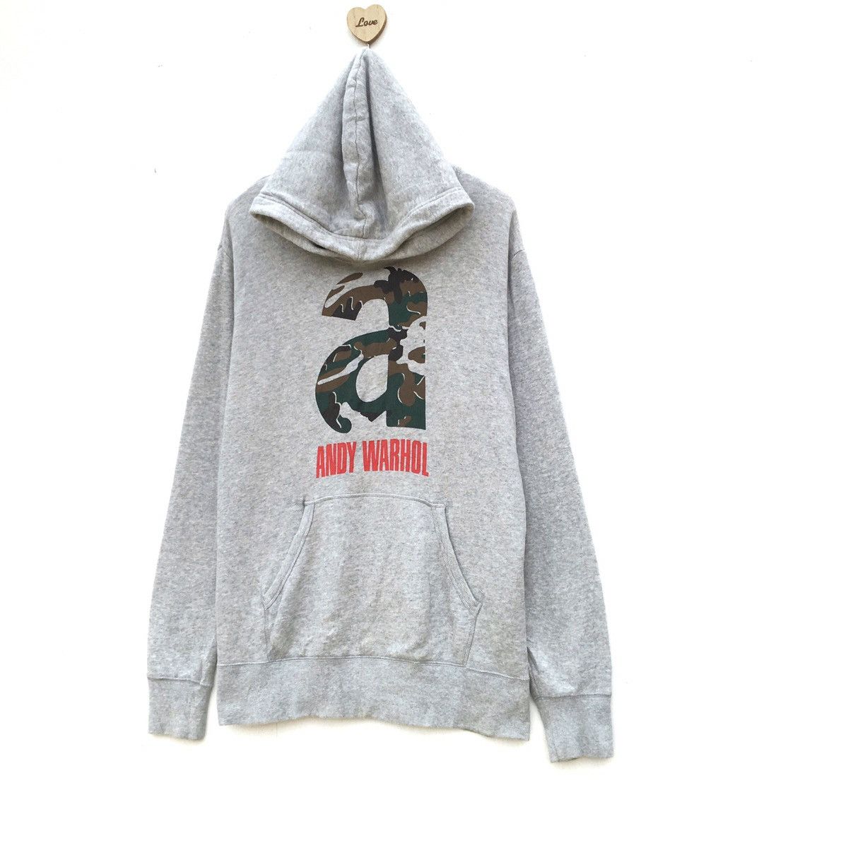 Andy Warhol ANDY WARHOL Big Logo Hoodie Gray Sweatshirt Size US L / EU 52-54 / 3 - 2 Thumbnail