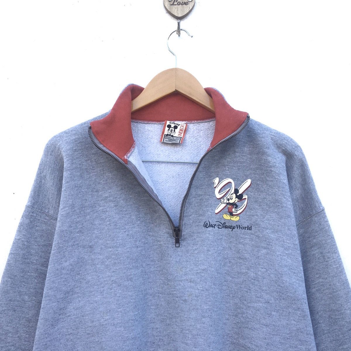 Disney Vintage MICKEY MOUSE Disney Half Zip Sweatshirt Size US L / EU 52-54 / 3 - 6 Thumbnail
