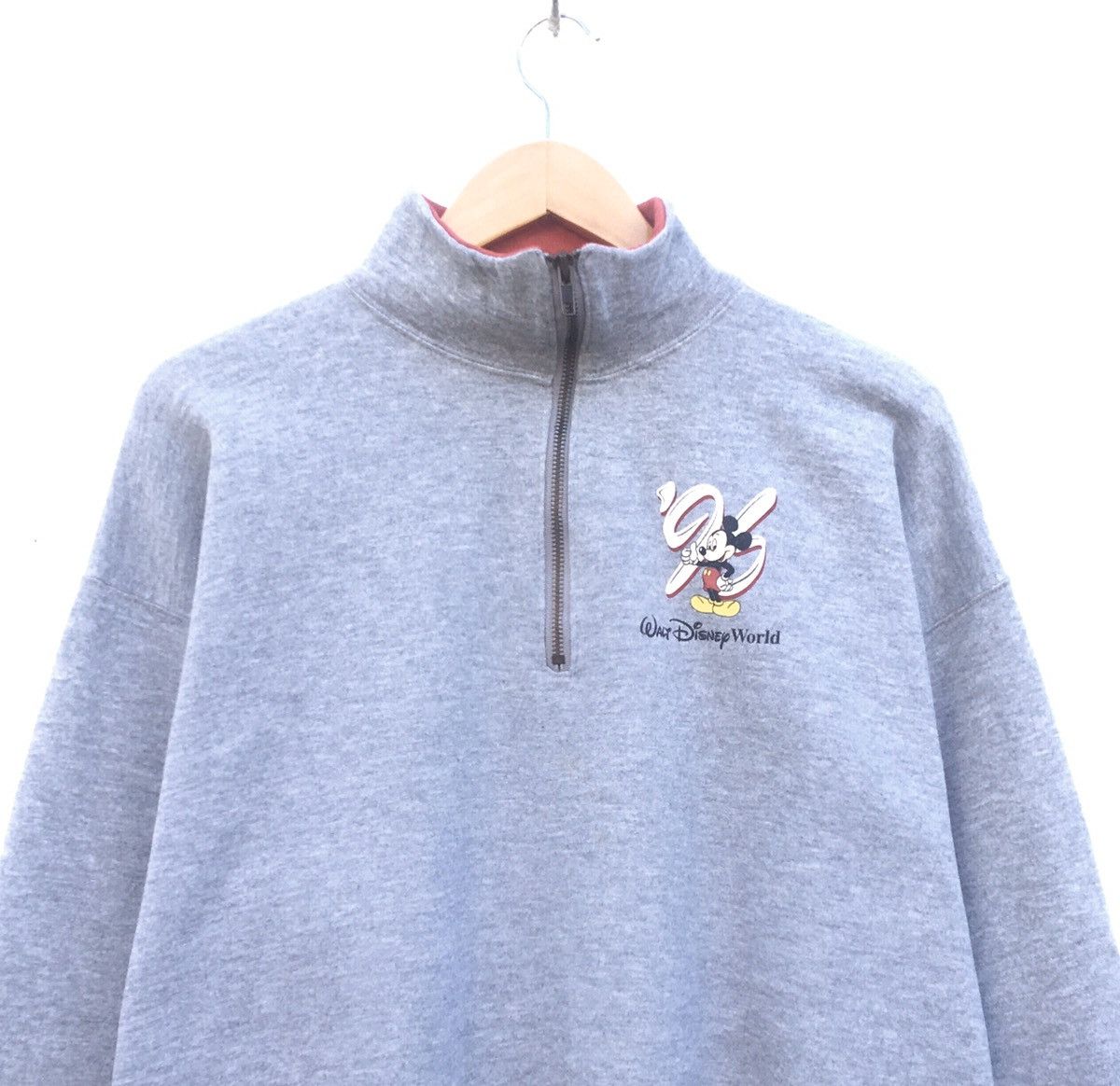 Disney Vintage MICKEY MOUSE Disney Half Zip Sweatshirt Size US L / EU 52-54 / 3 - 4 Thumbnail