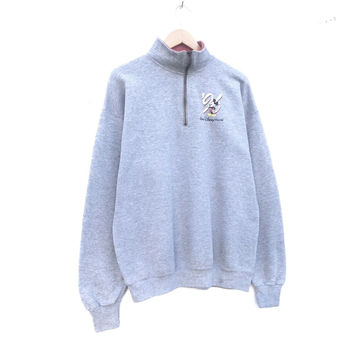 Disney Vintage MICKEY MOUSE Disney Half Zip Sweatshirt Size US L / EU 52-54 / 3 - 2 Thumbnail