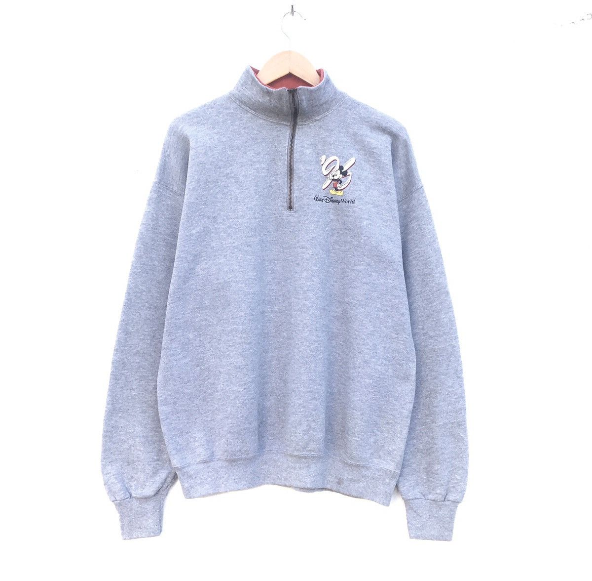 Disney Vintage MICKEY MOUSE Disney Half Zip Sweatshirt Size US L / EU 52-54 / 3 - 1 Thumbnail