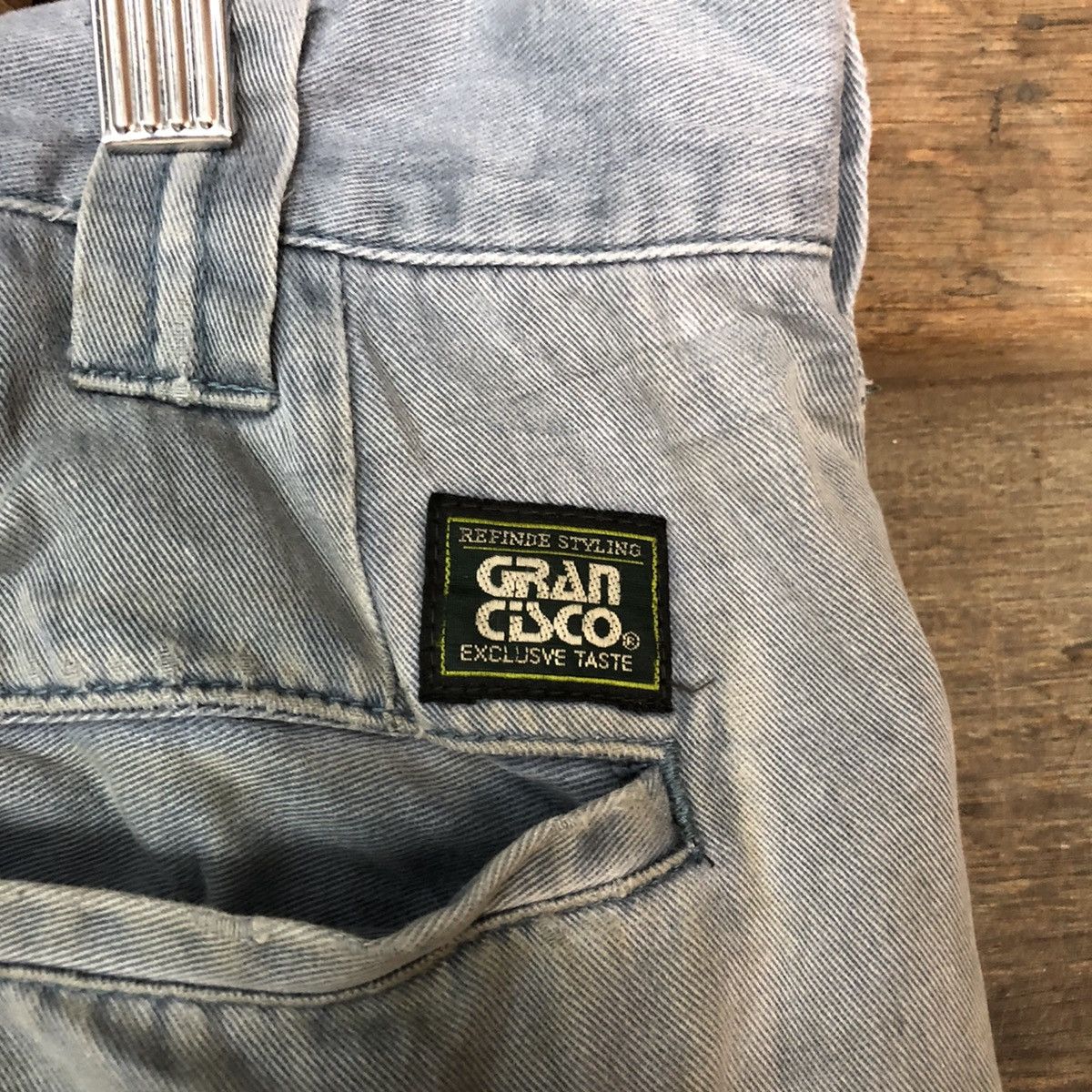 Japanese Brand Gran Cisco Blue Faded Cargo Pants Multipocket Stain #927 Size US 29 - 15 Thumbnail