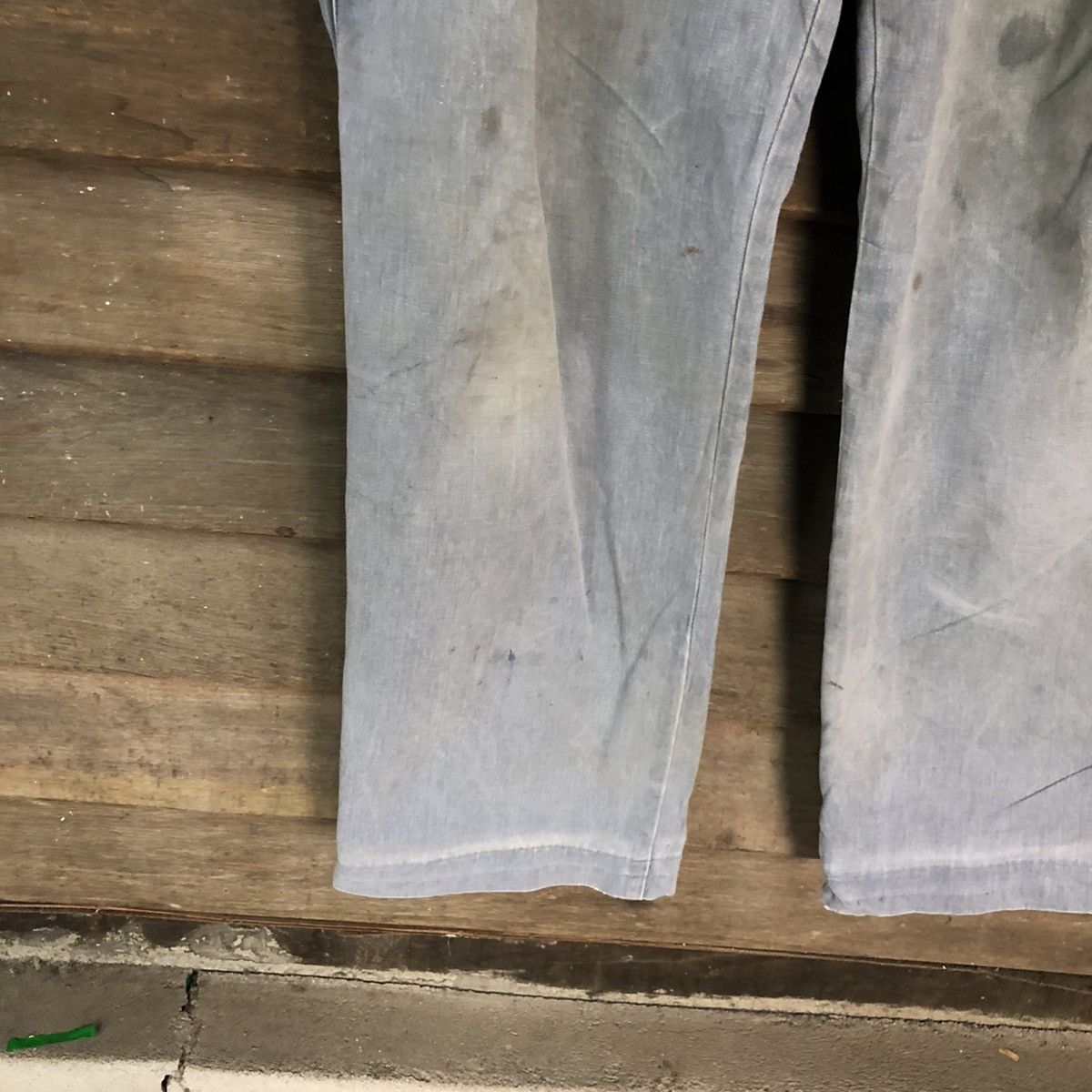 Japanese Brand Gran Cisco Blue Faded Cargo Pants Multipocket Stain #927 Size US 29 - 8 Thumbnail