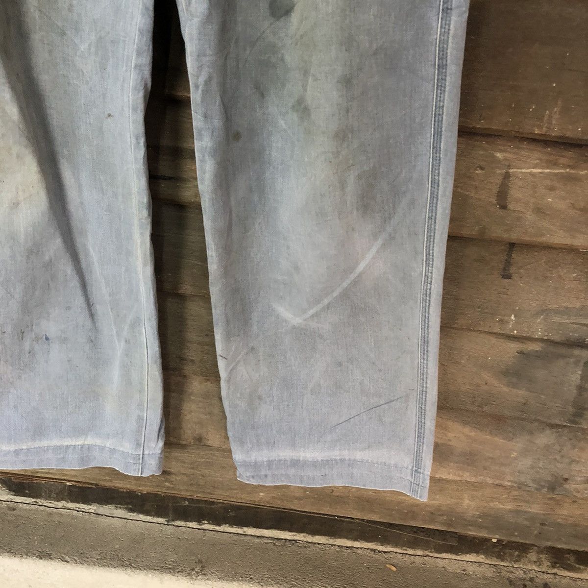 Japanese Brand Gran Cisco Blue Faded Cargo Pants Multipocket Stain #927 Size US 29 - 9 Thumbnail