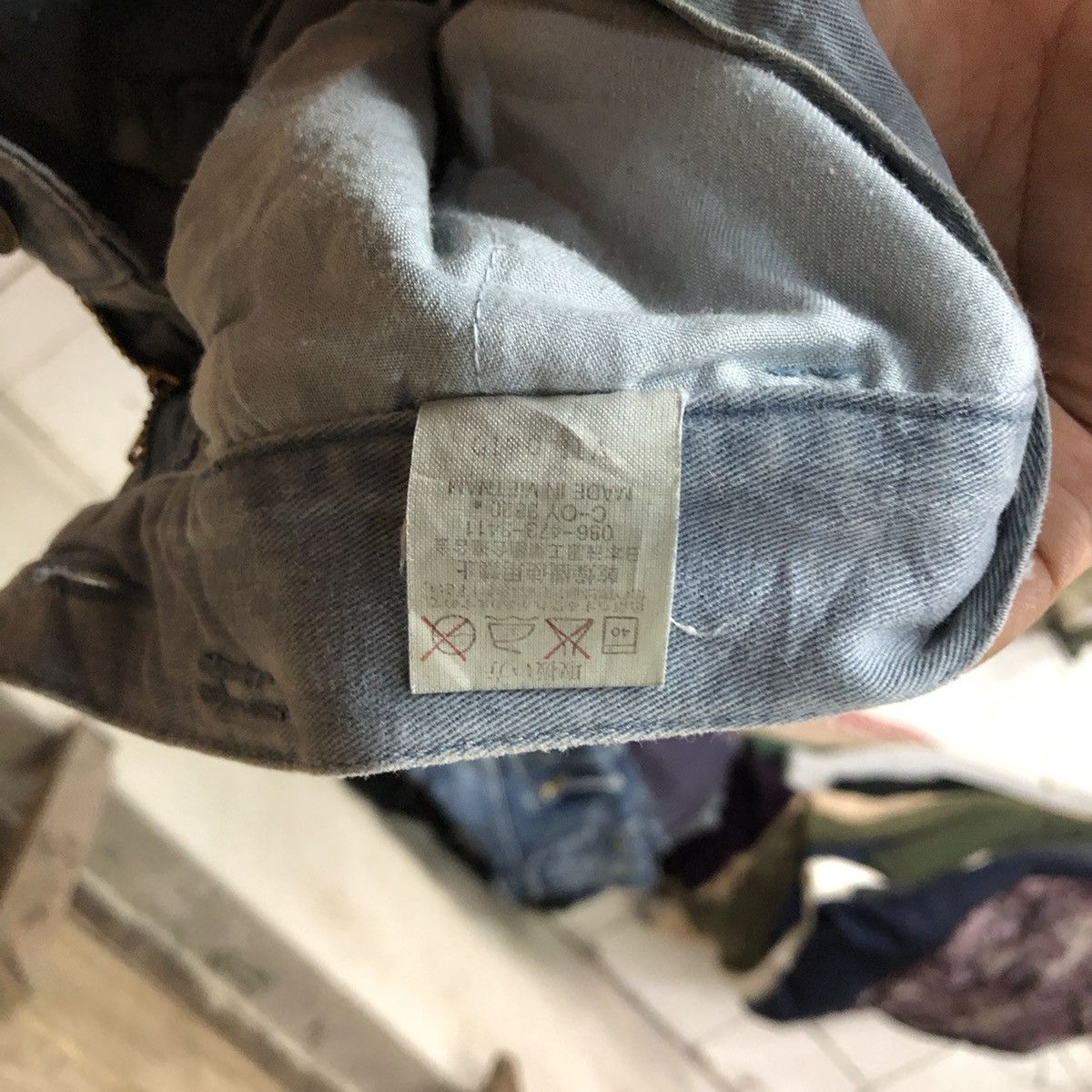 Japanese Brand Gran Cisco Blue Faded Cargo Pants Multipocket Stain #927 Size US 29 - 17 Thumbnail