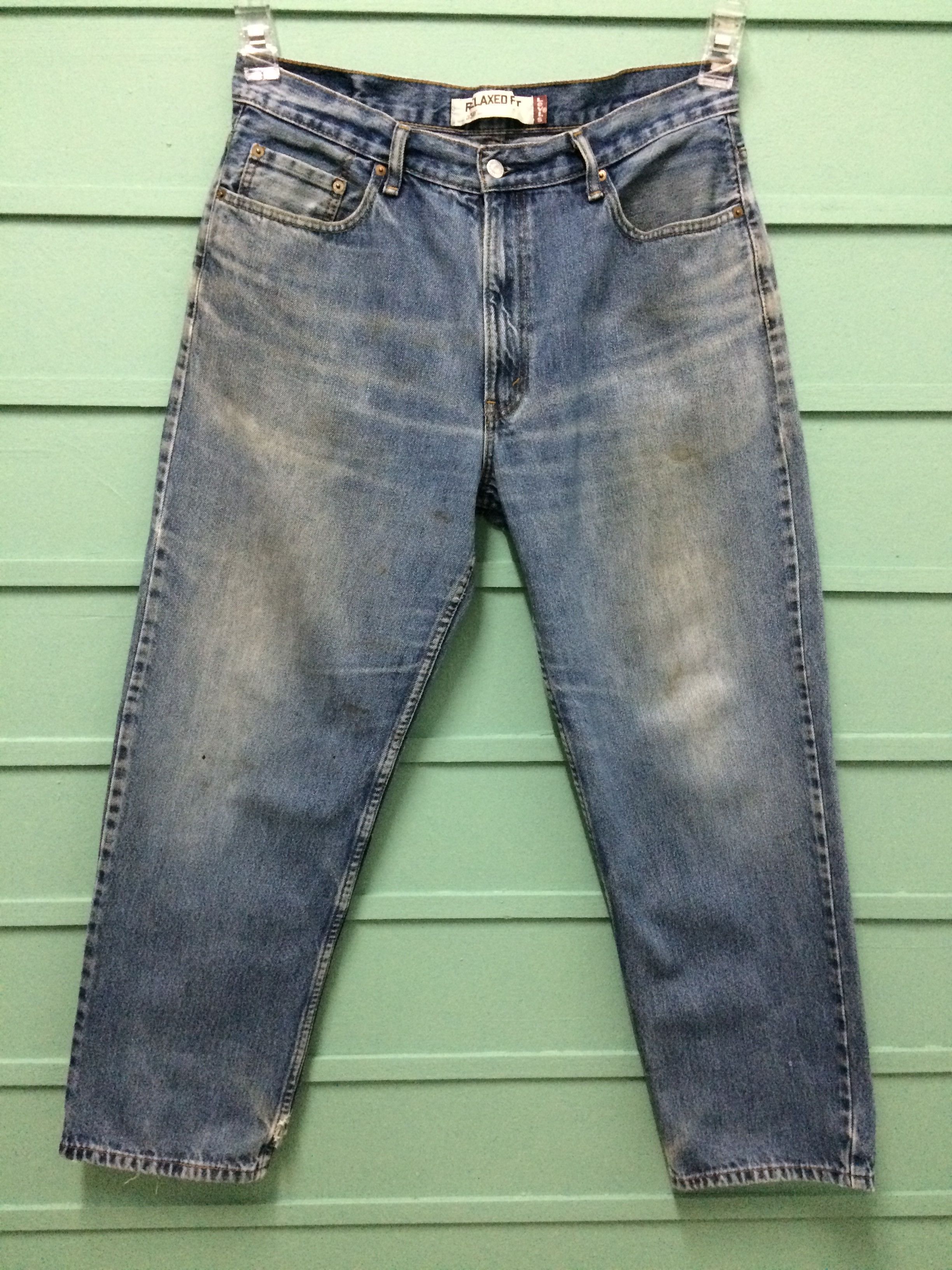Levi's Vintage Distressed Levis 550 Dirty Jeans #B-158 Size US 35 - 1 Thumbnail