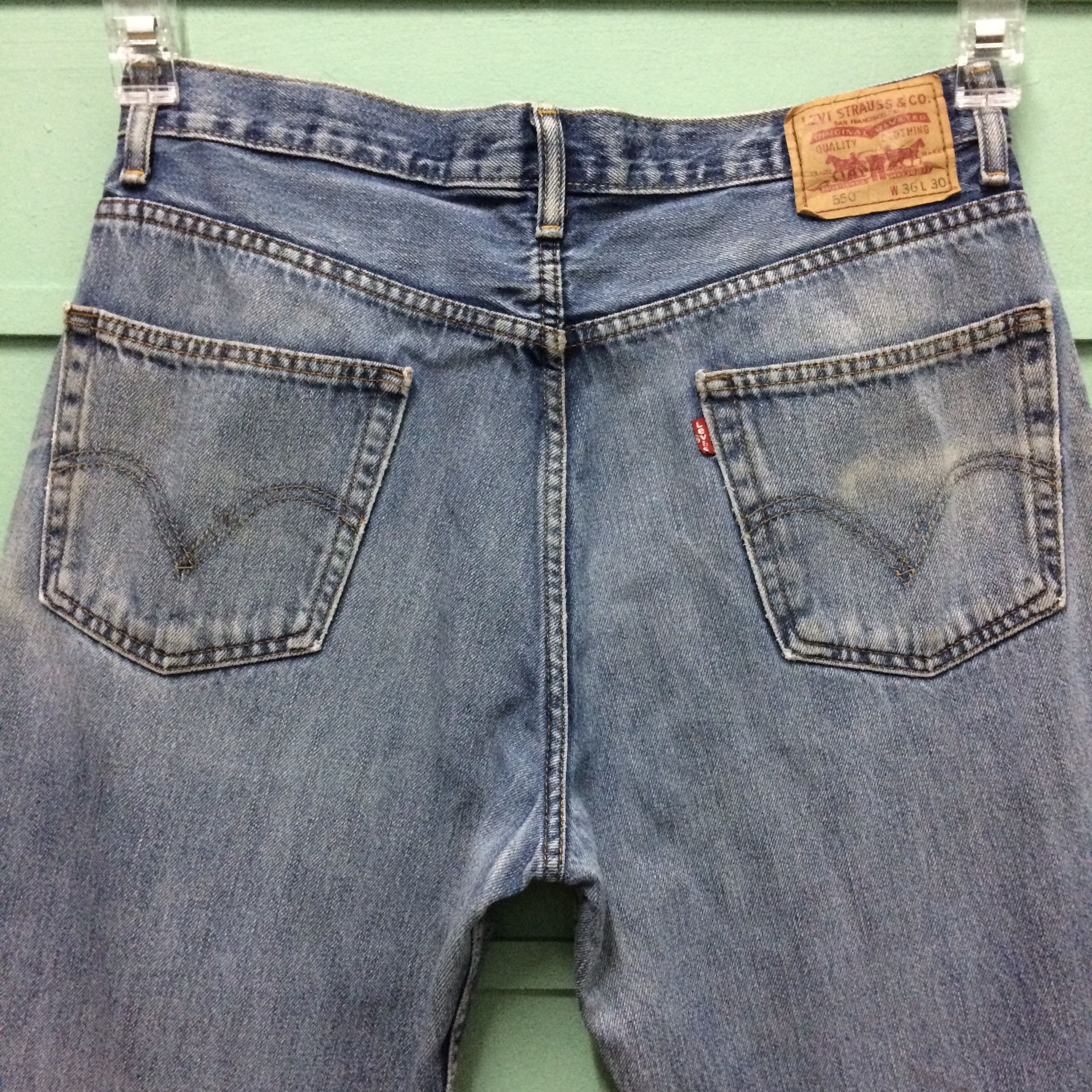 Levi's Vintage Distressed Levis 550 Dirty Jeans #B-158 Size US 35 - 7 Thumbnail